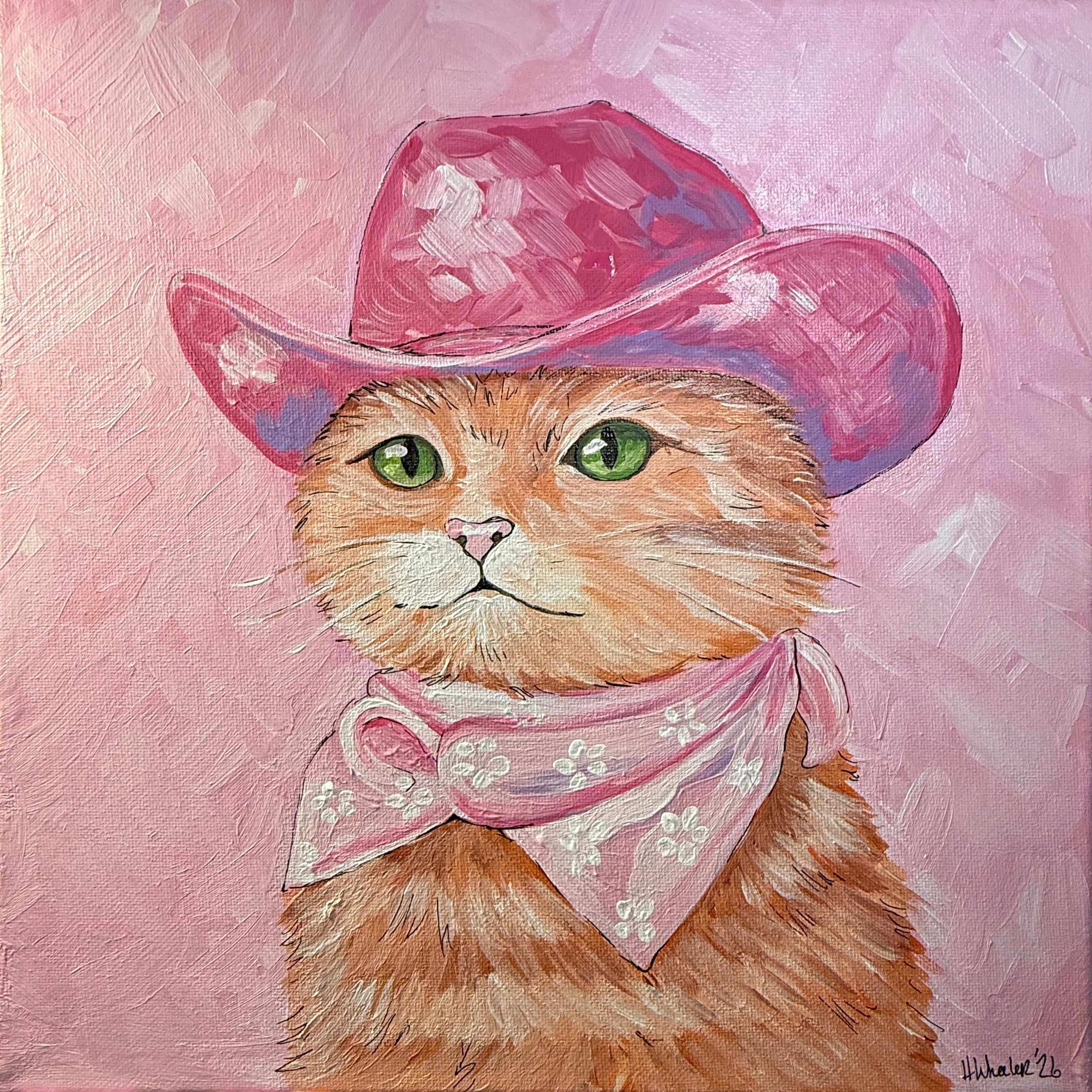 DIY Canvas Painting Kit Cat Cowboy