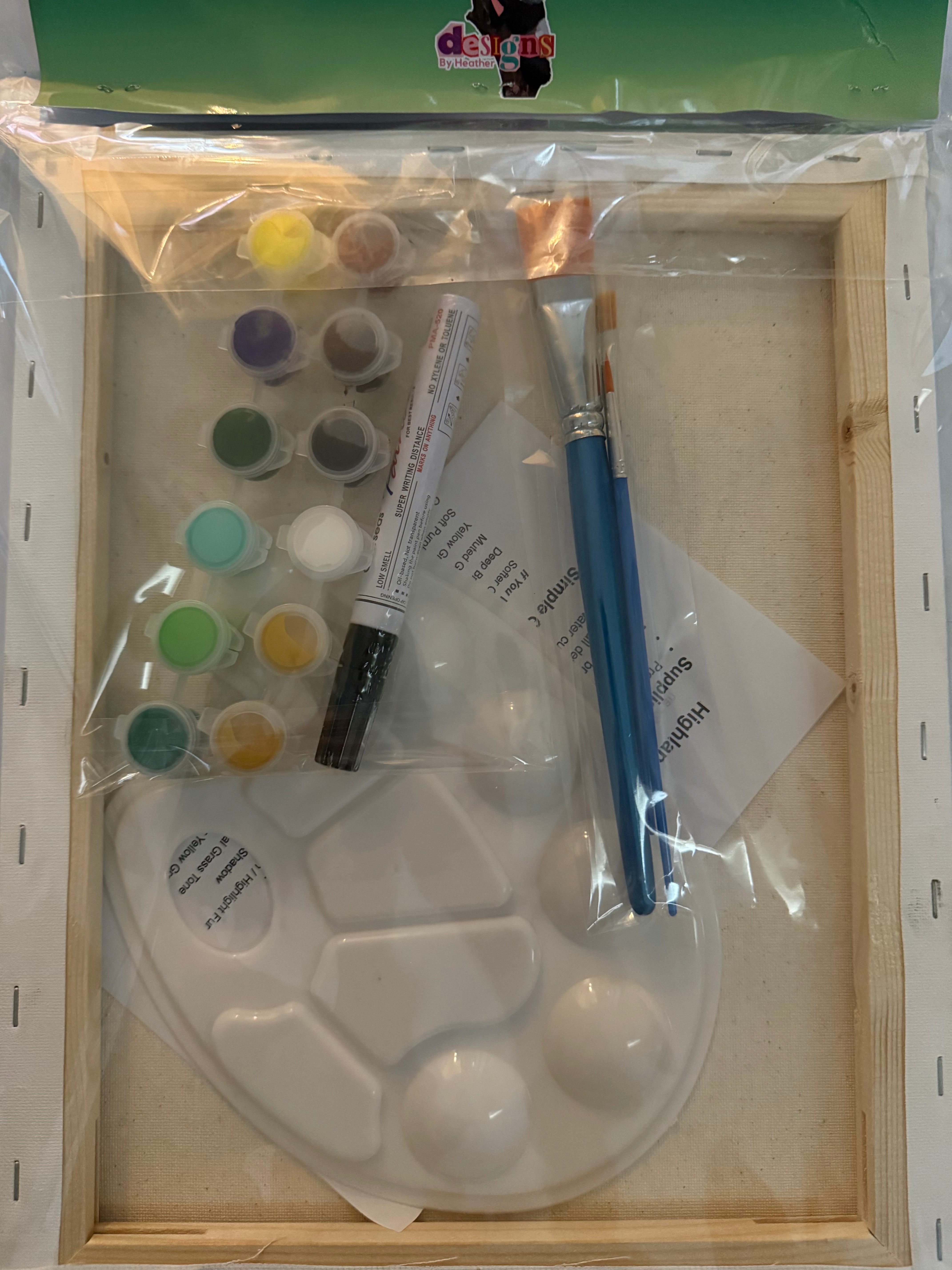 DIY Canvas Painting Kit Highland Cow and Calf