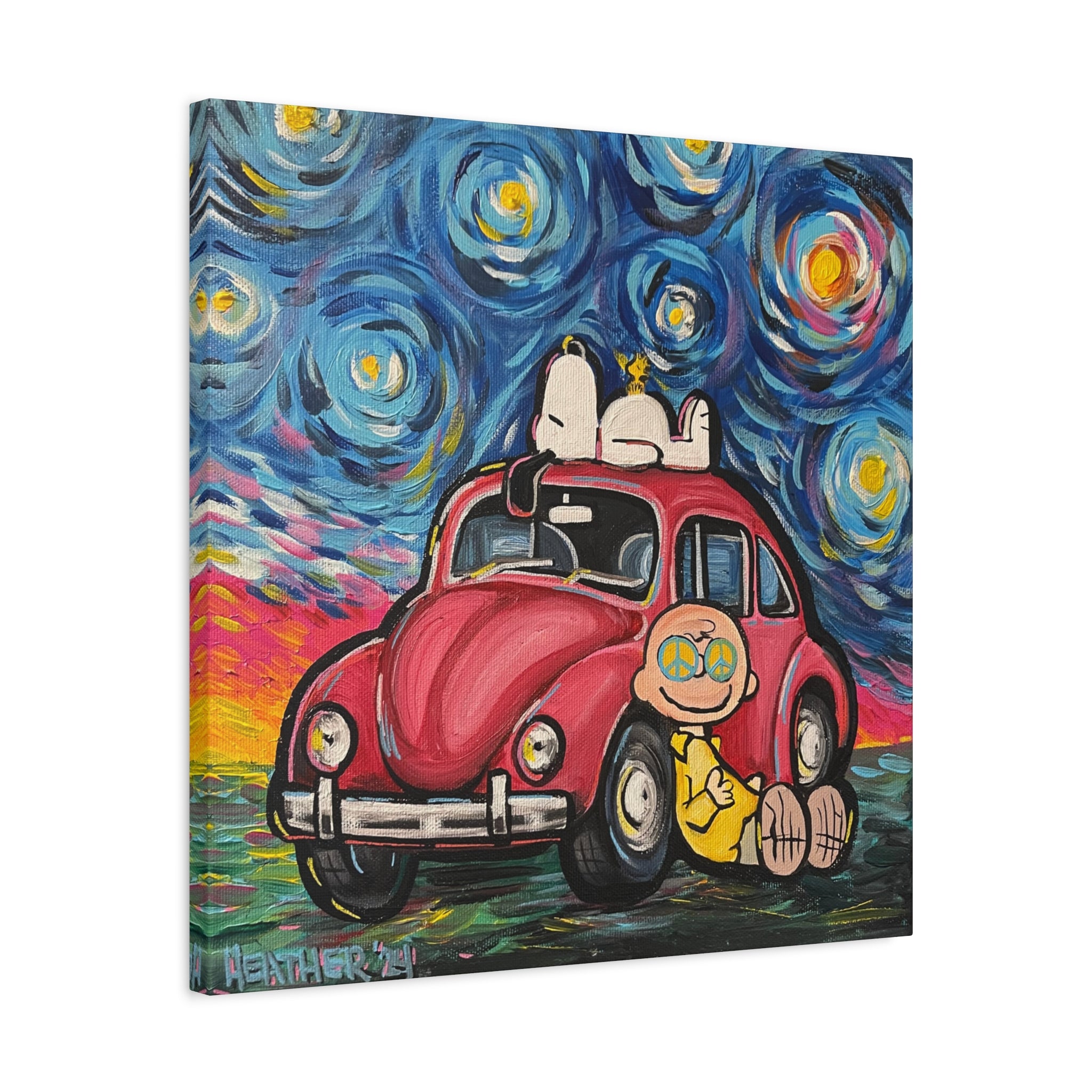 Art: Starry Night Bug Canvas Print