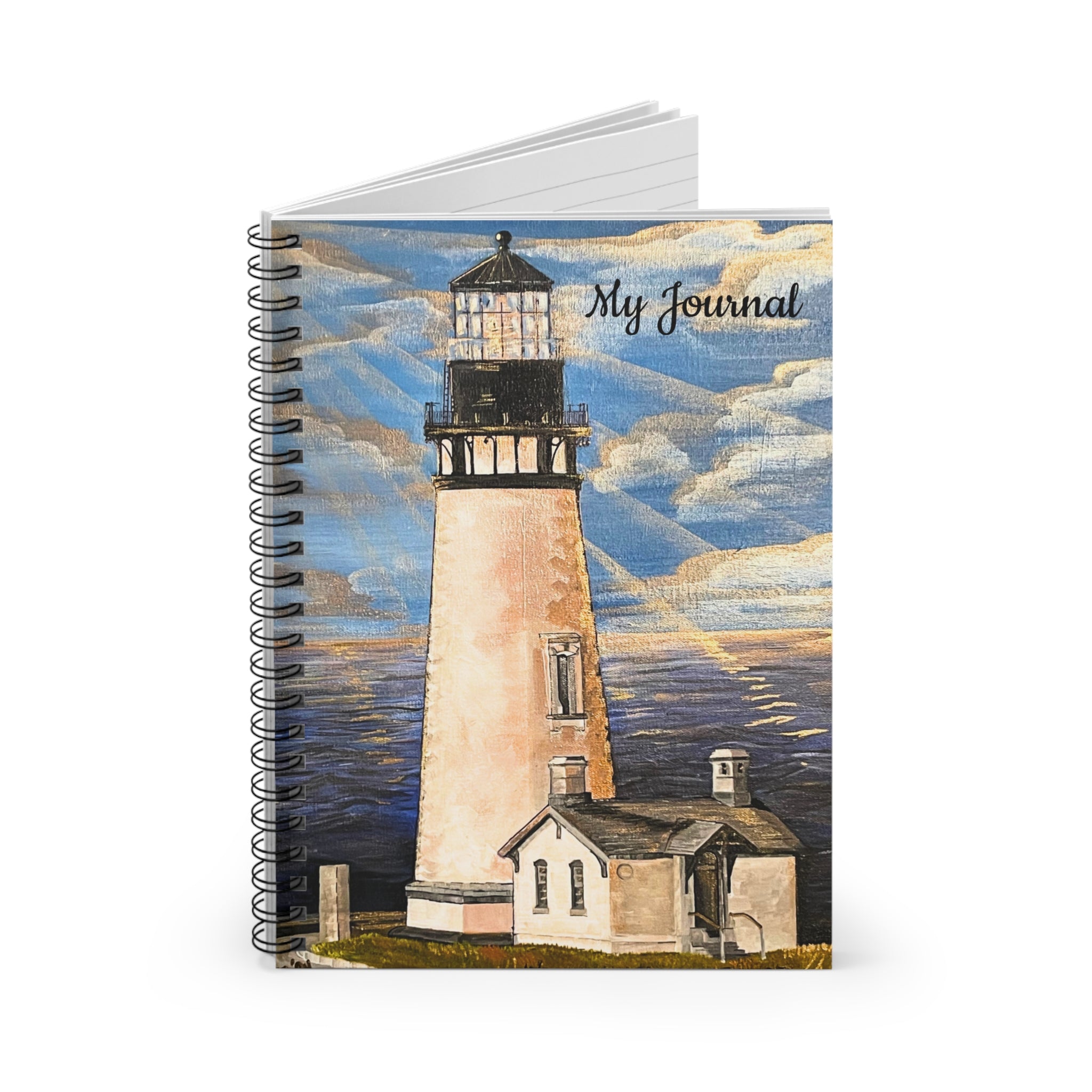 Journal: My Lighthouse Journal Spiral Notebook - Ruled Line
