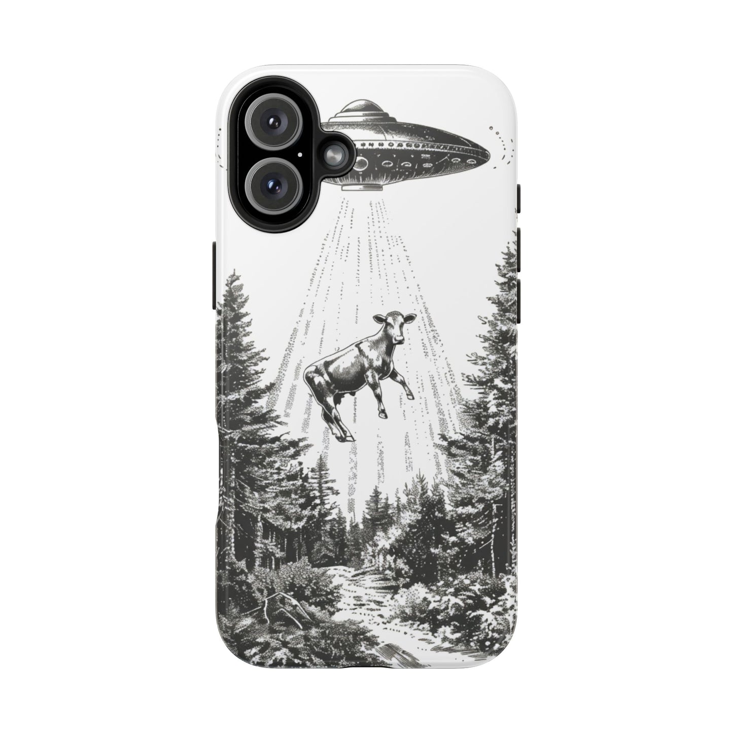 Phone Case: Alien Cow Tough Phone Case - Alien Inspired Design