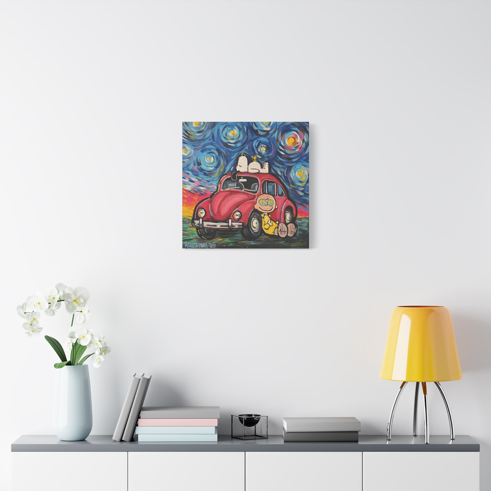 Art: Starry Night Bug Canvas Print