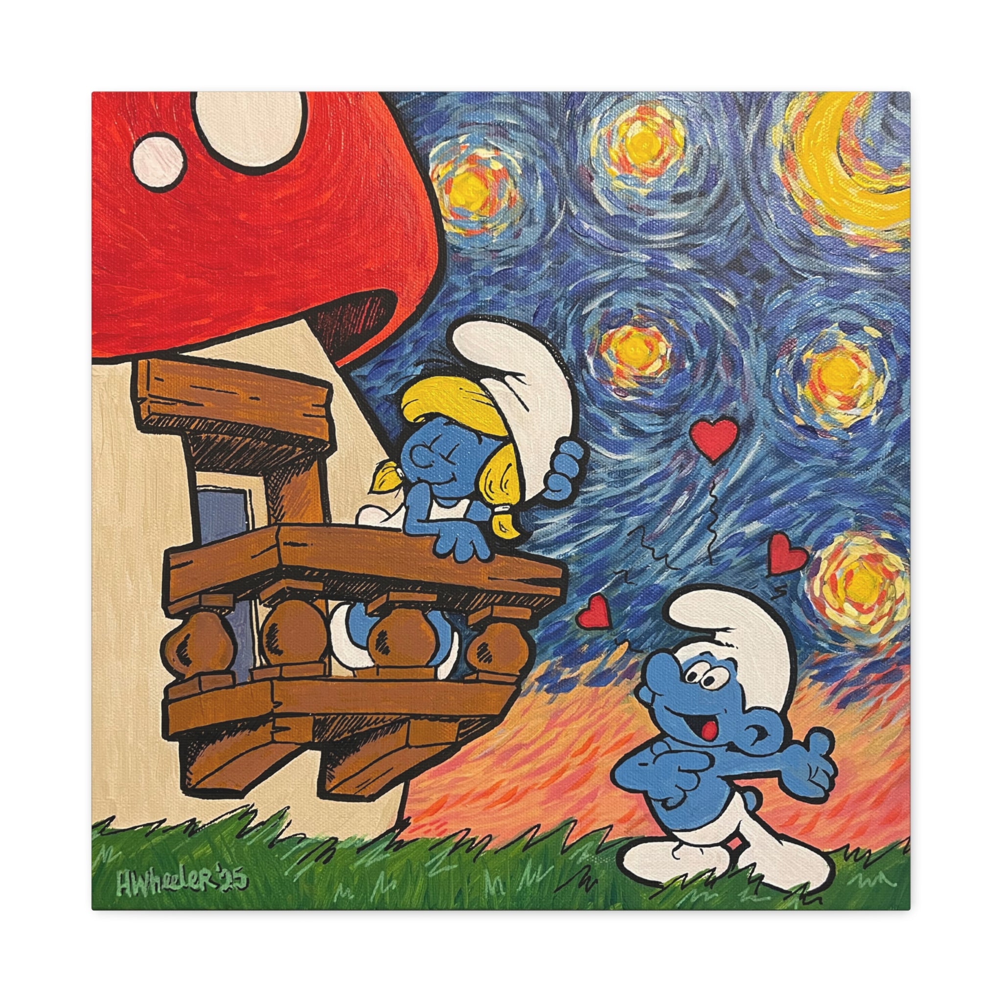 Art: Love and a Starry Night Canvas Print