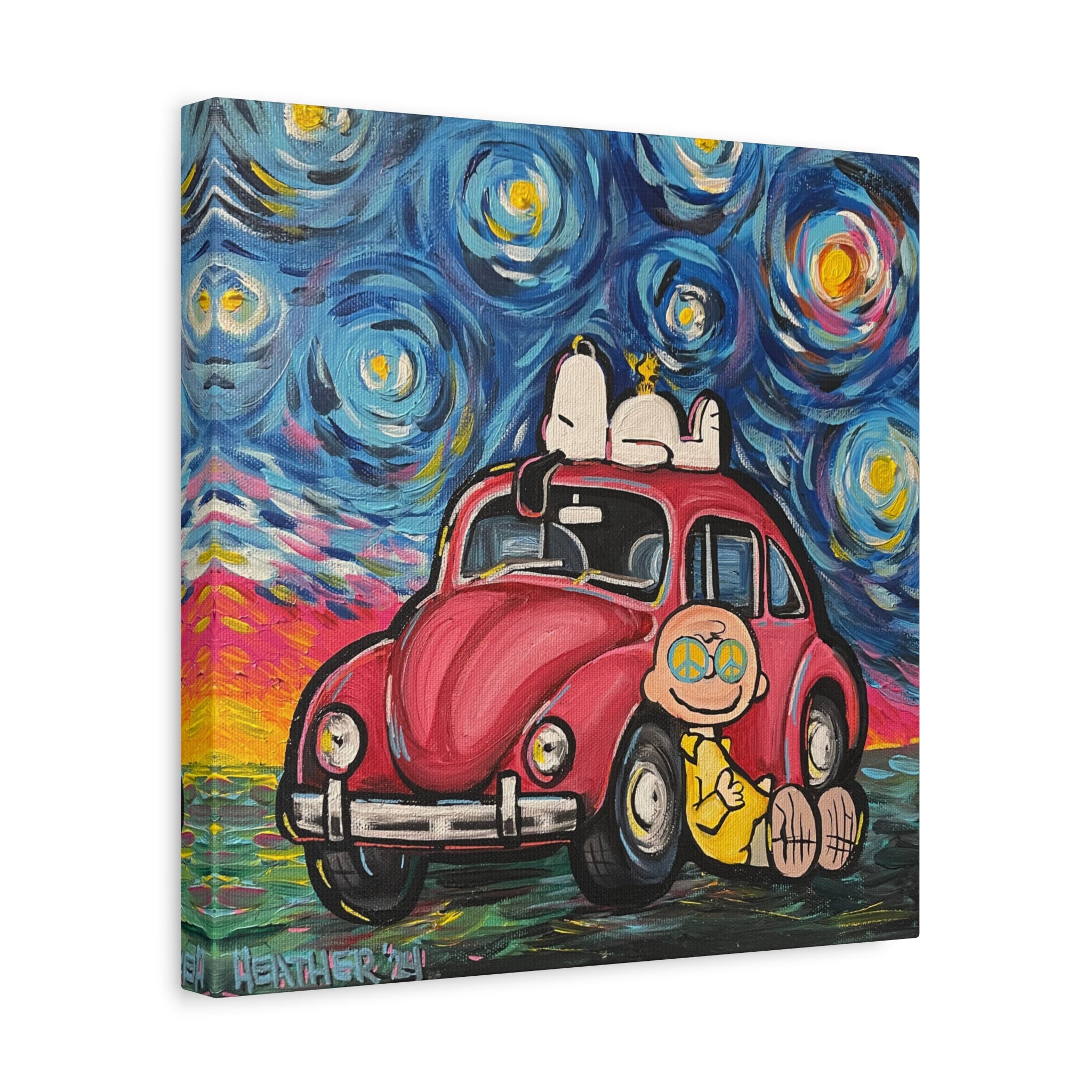 Art: Starry Night Bug Canvas Print