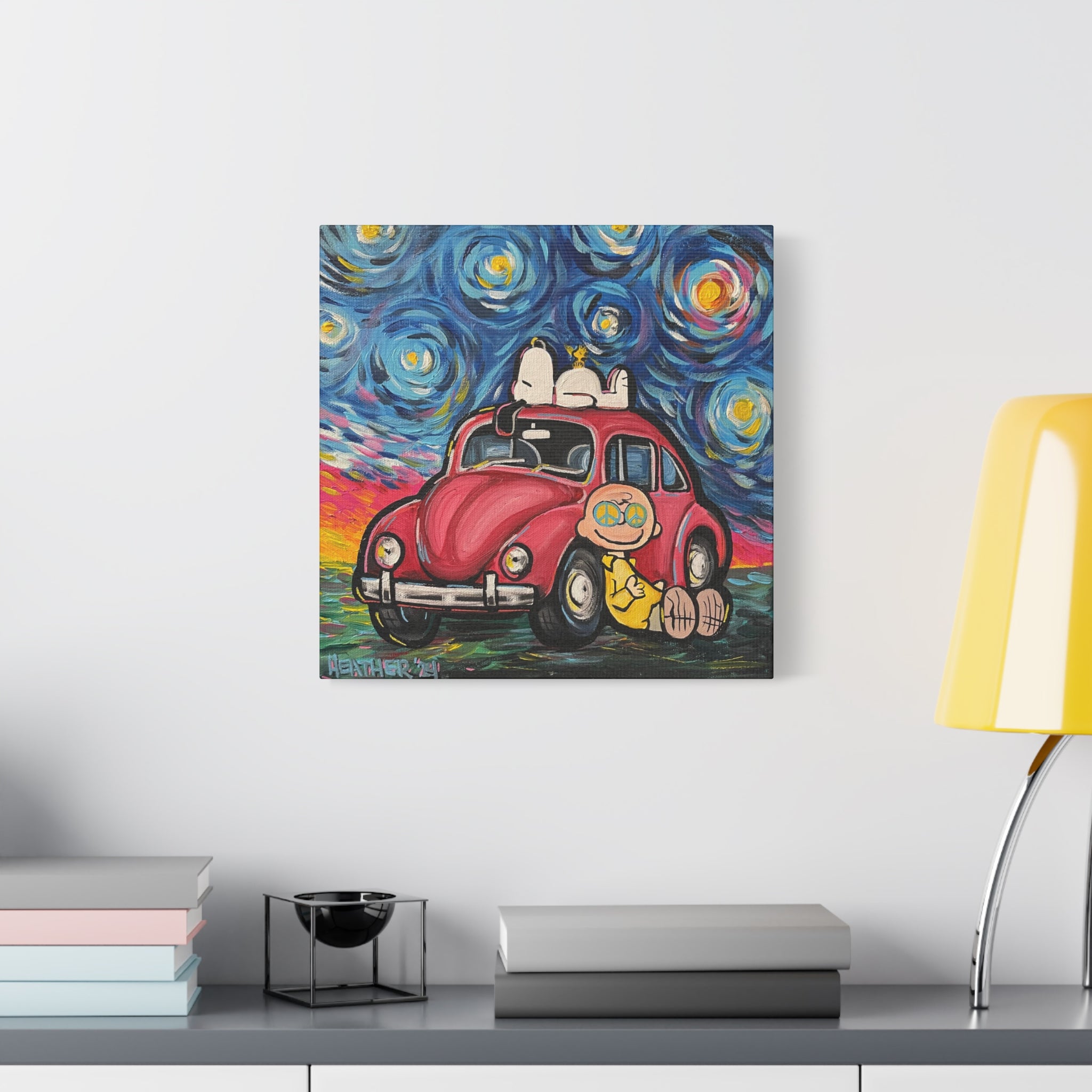 Art: Starry Night Bug Canvas Print
