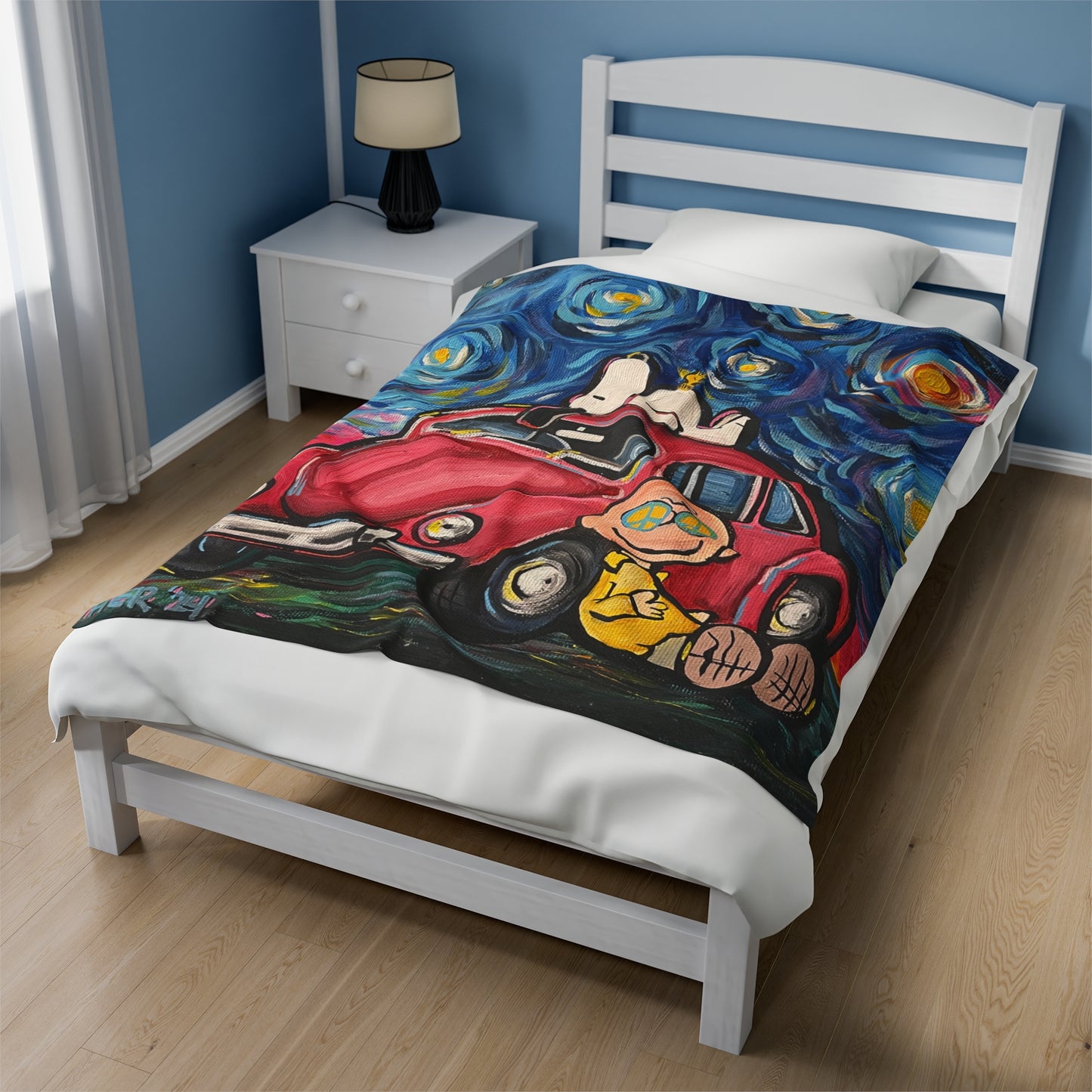 Blanket: Starry Night Peace Velveteen Plush Blanket