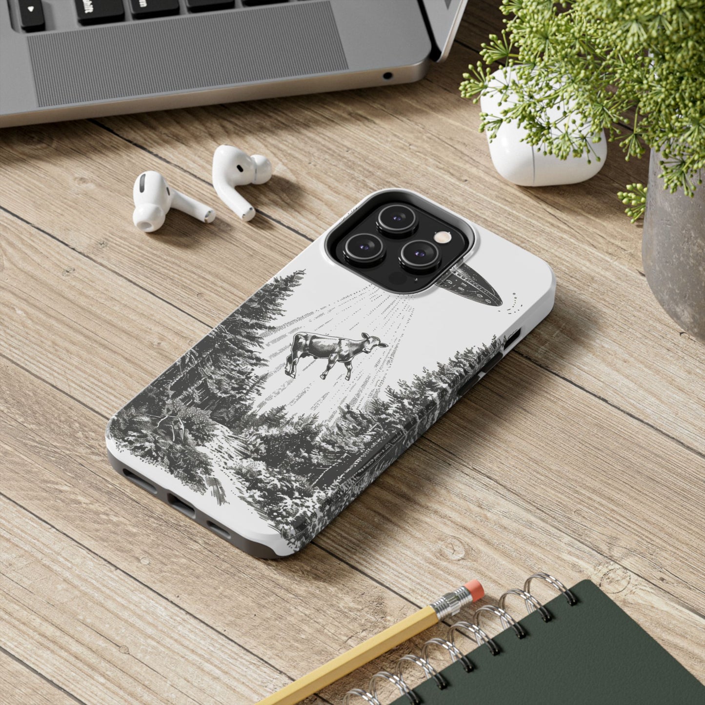 Phone Case: Alien Cow Tough Phone Case - Alien Inspired Design