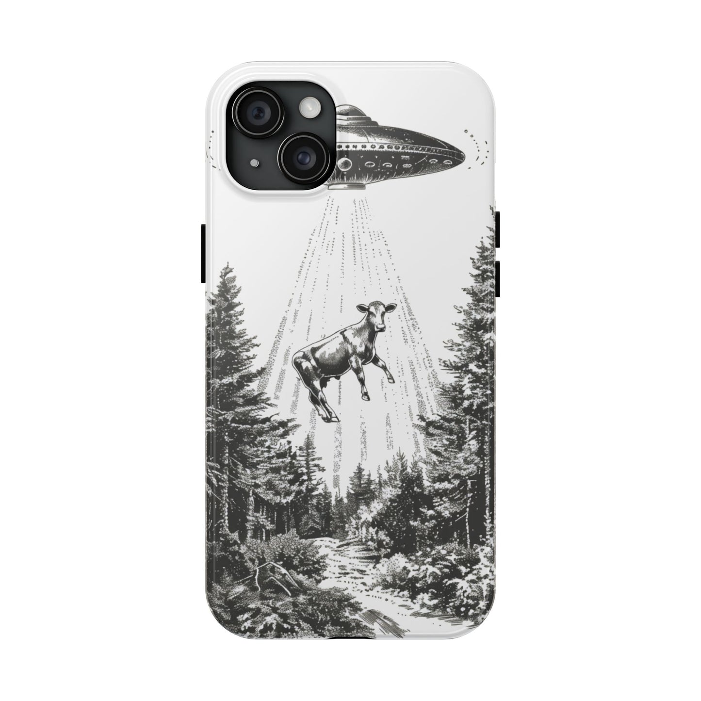 Phone Case: Alien Cow Tough Phone Case - Alien Inspired Design