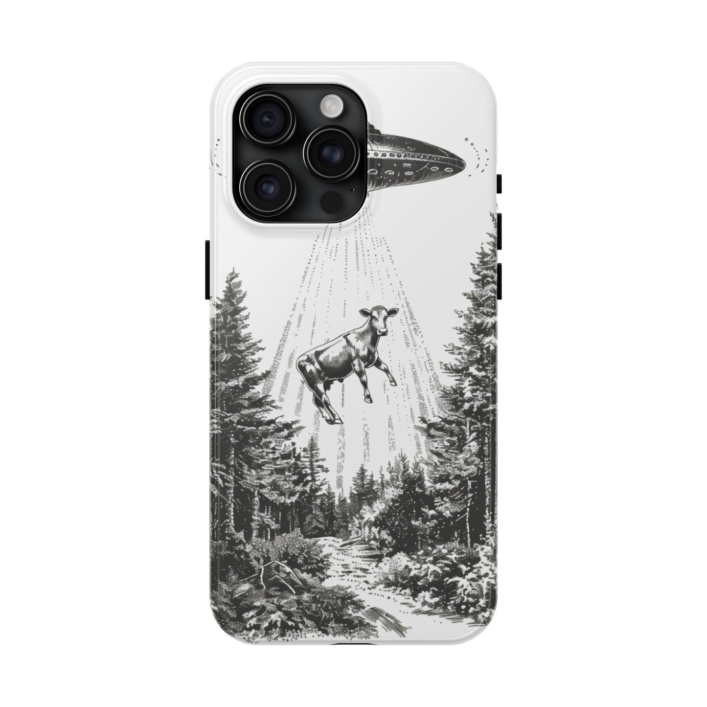 Phone Case: Alien Cow Tough Phone Case - Alien Inspired Design