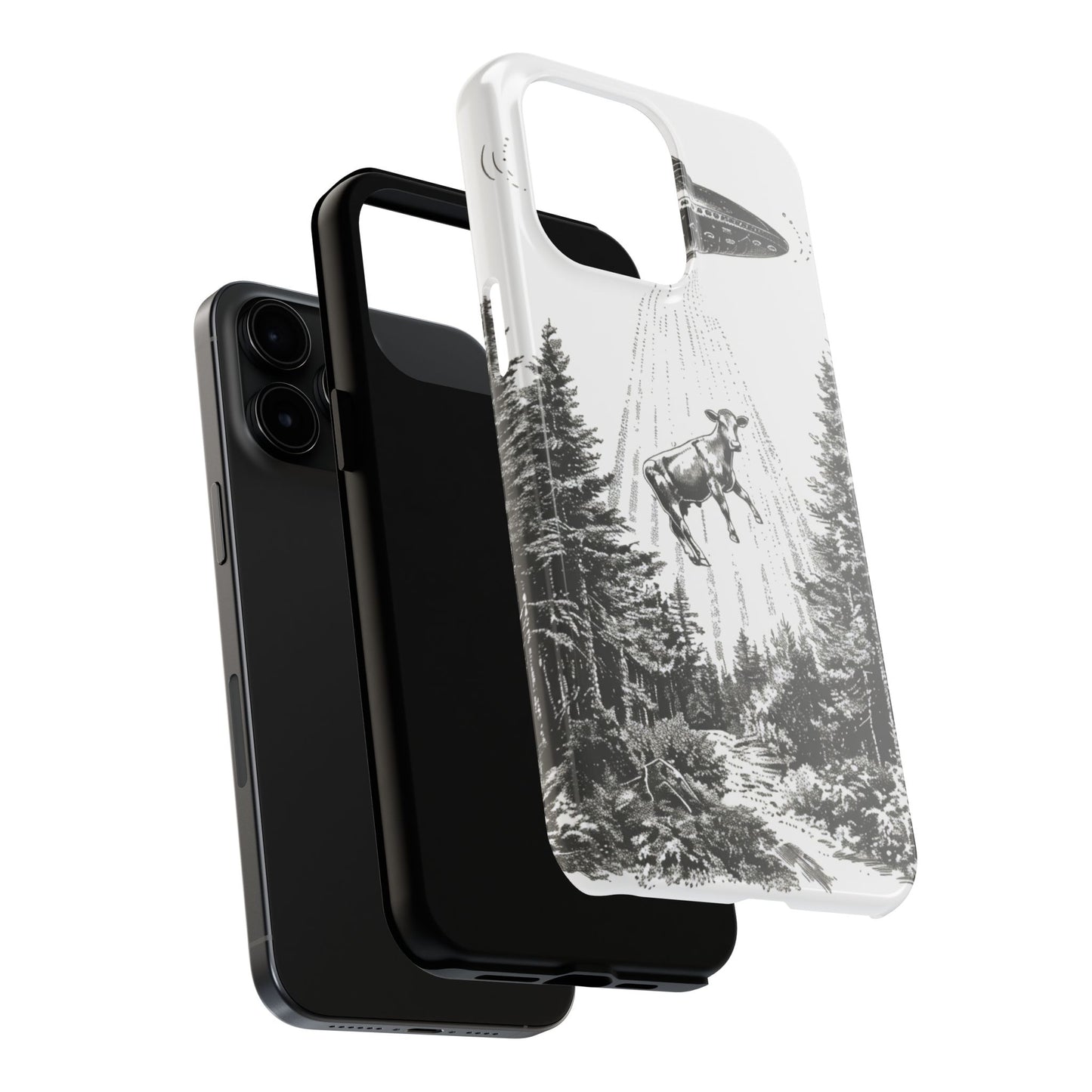 Phone Case: Alien Cow Tough Phone Case - Alien Inspired Design