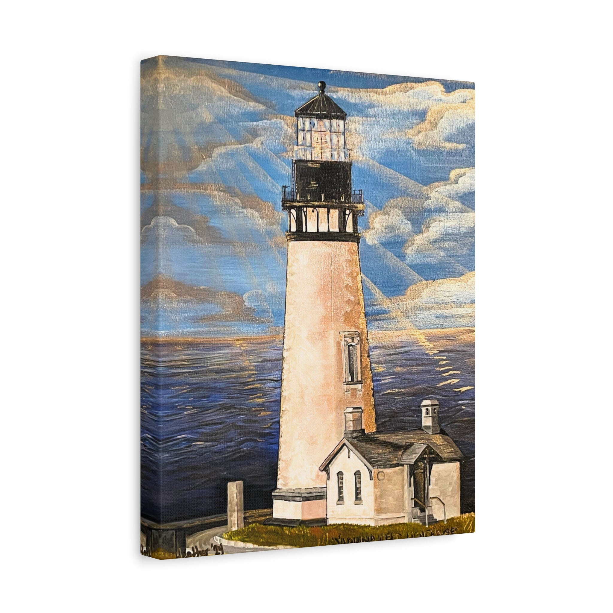 Art: Yaquina Head Lighthouse Canvas Print