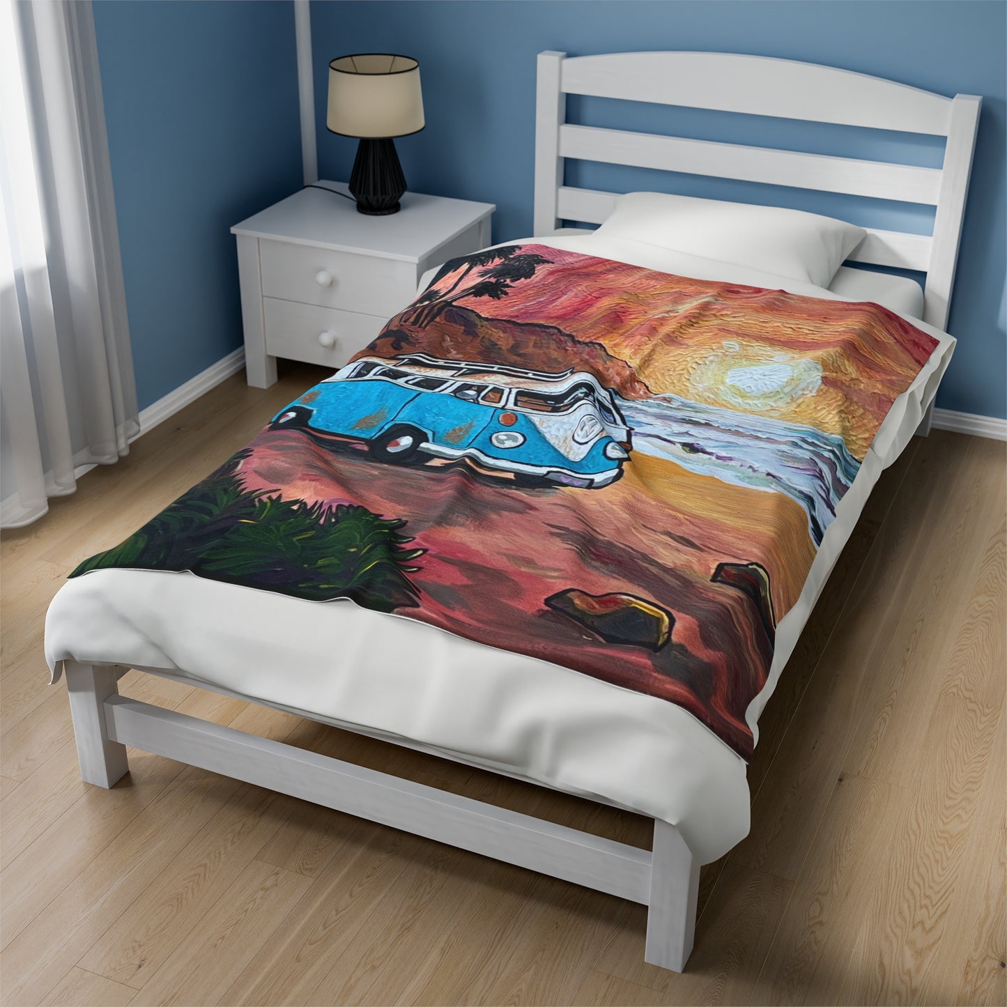 Blanket: California Coast Velveteen Plush Blanket