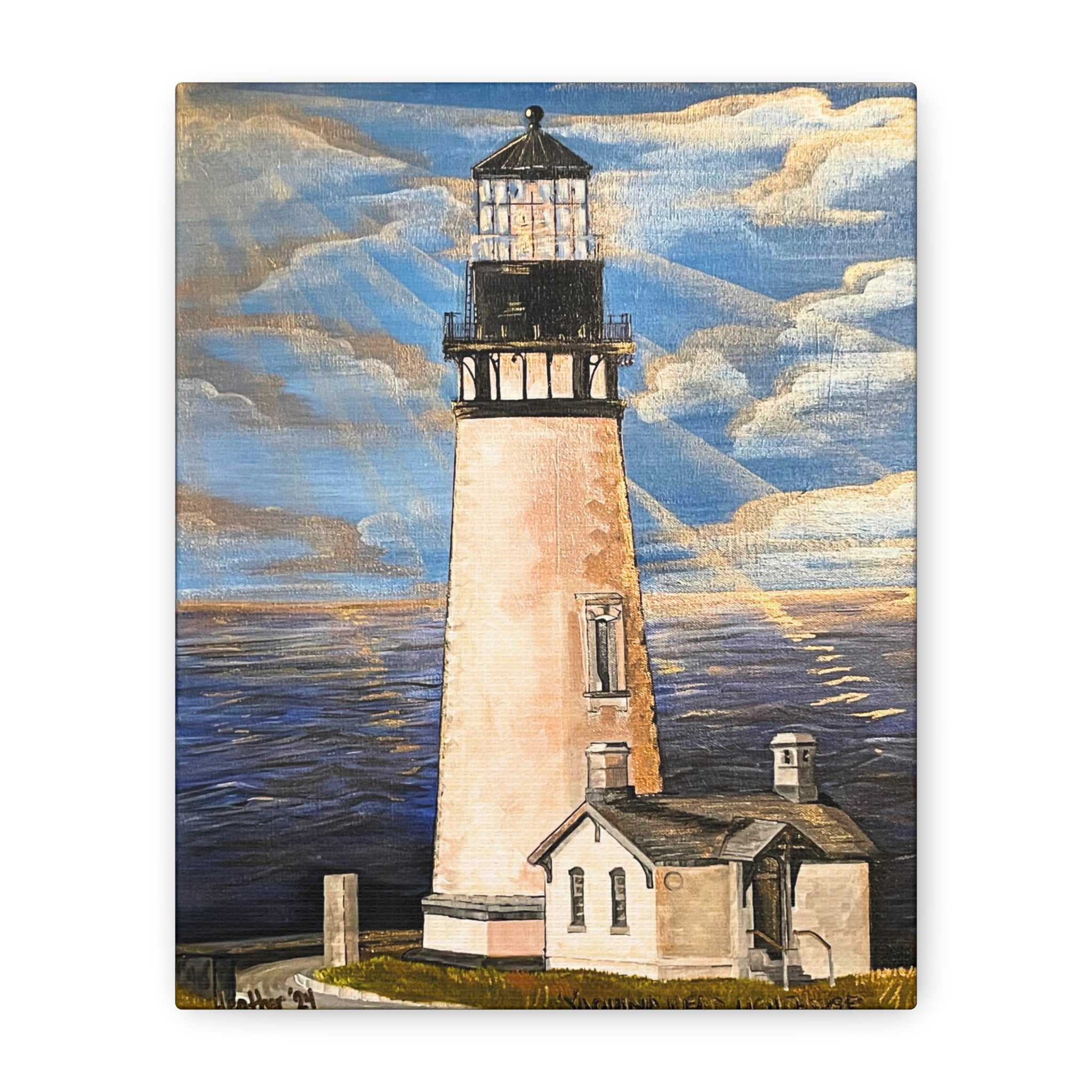 Art: Yaquina Head Lighthouse Canvas Print