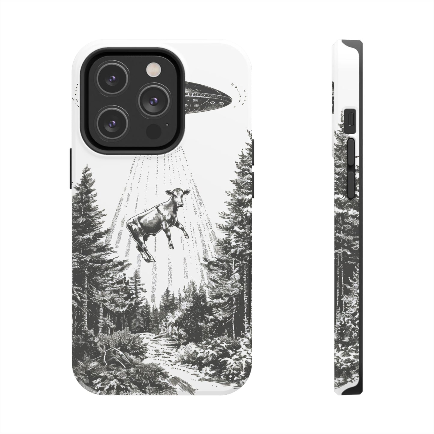 Phone Case: Alien Cow Tough Phone Case - Alien Inspired Design