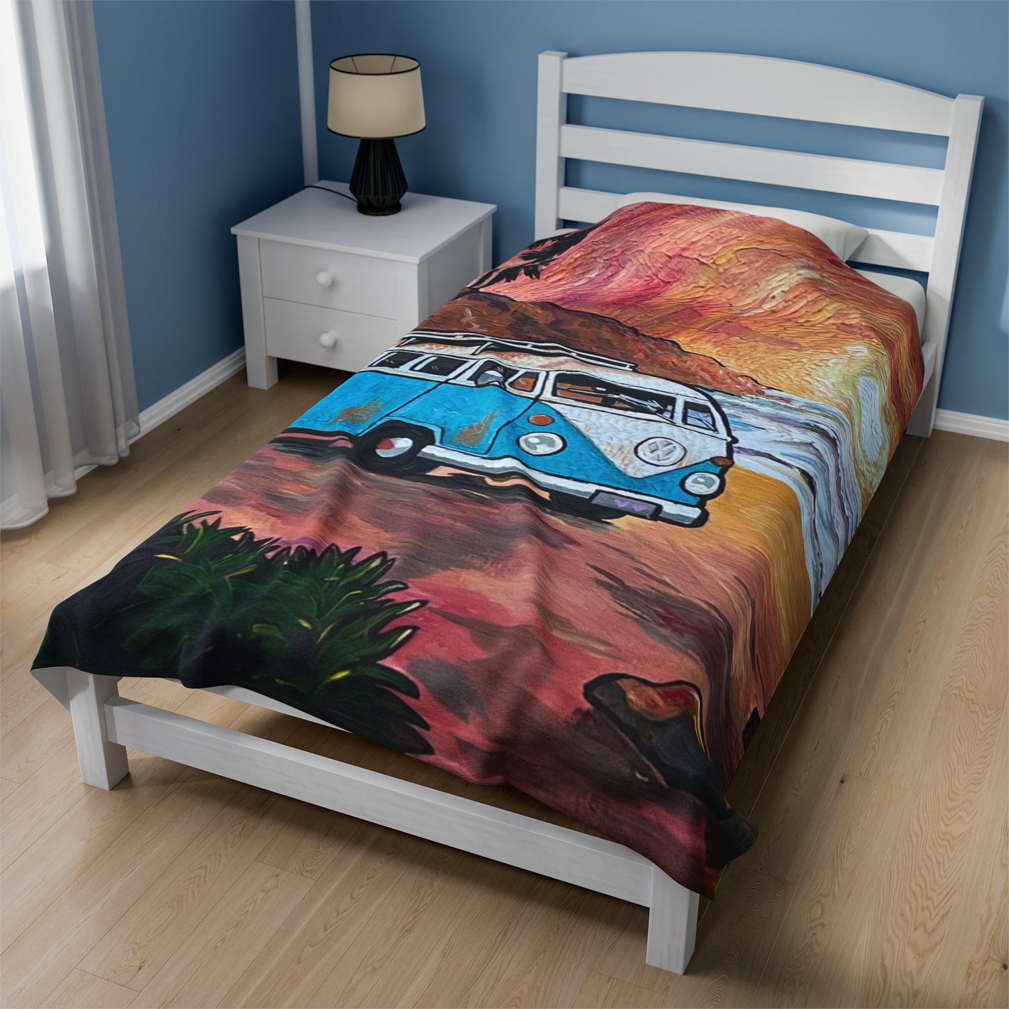 Blanket: California Coast Velveteen Plush Blanket