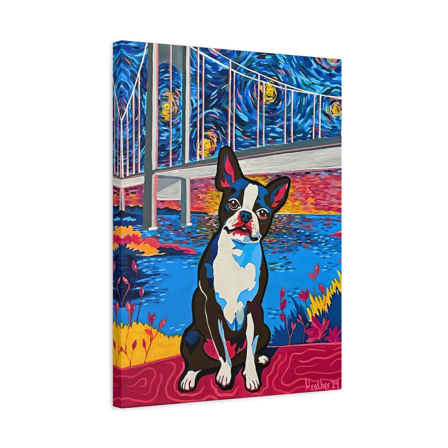 Art: Boston Terrier Canvas Print