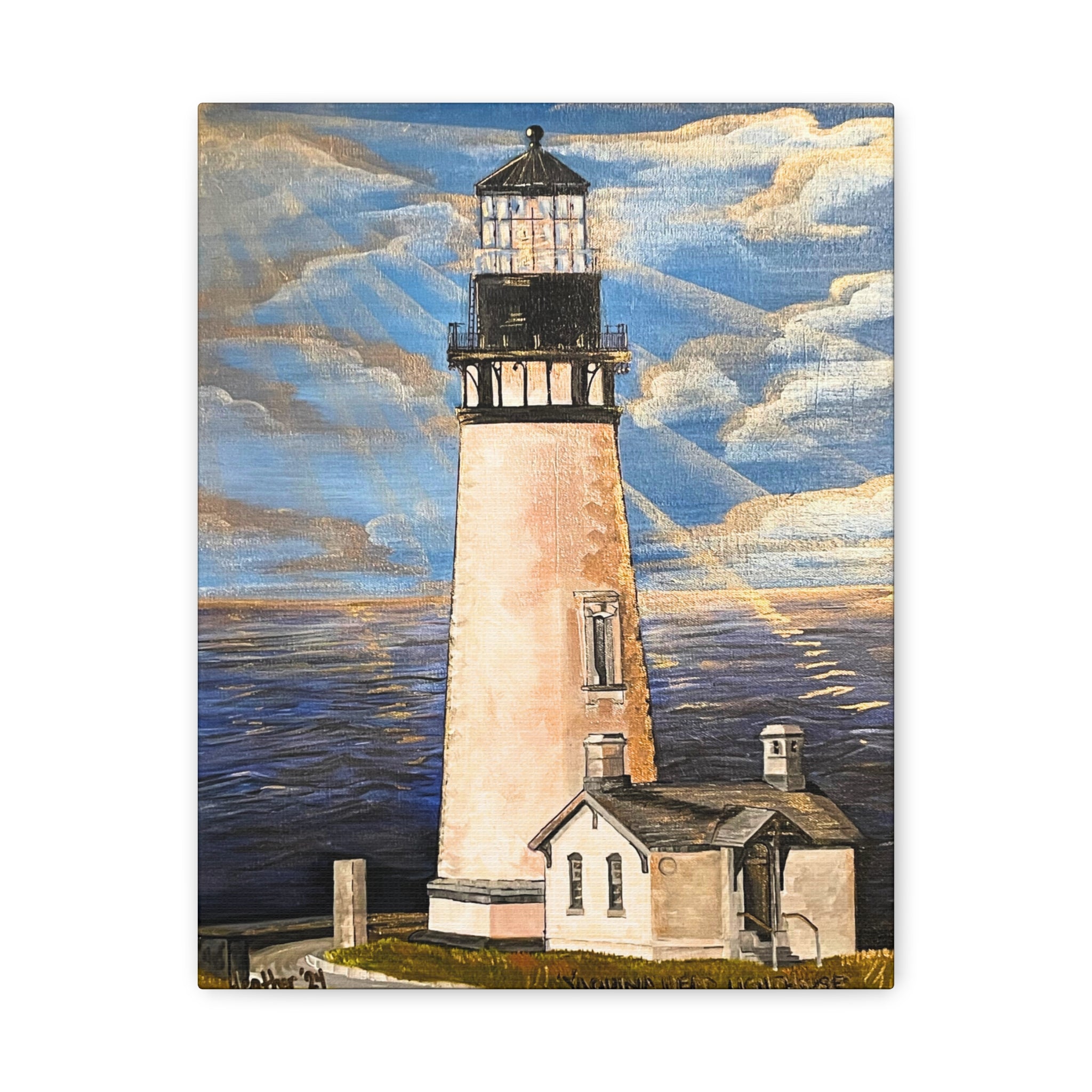 Art: Yaquina Head Lighthouse Canvas Print