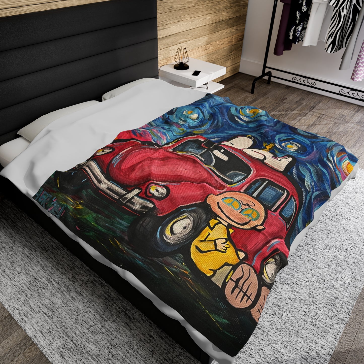 Blanket: Starry Night Peace Velveteen Plush Blanket