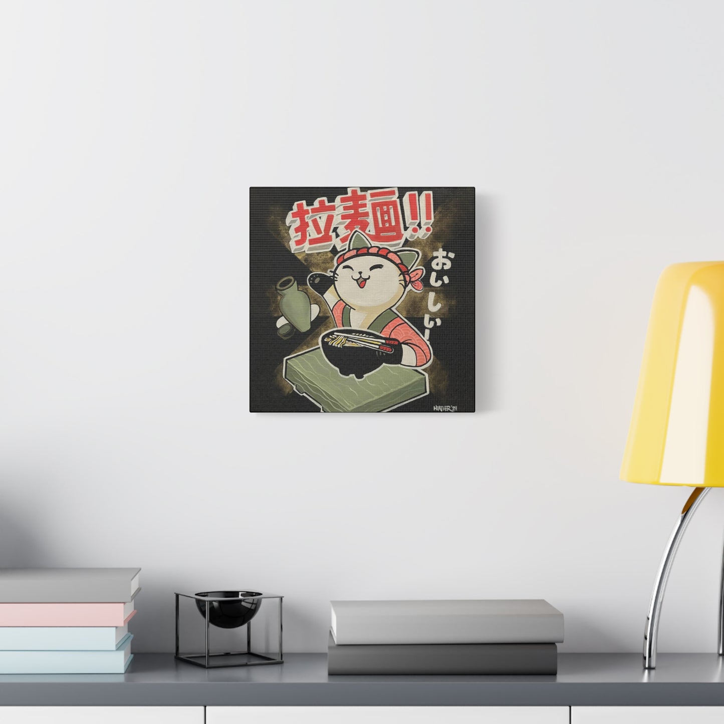 Art: Ramen Kitty Canvas Print