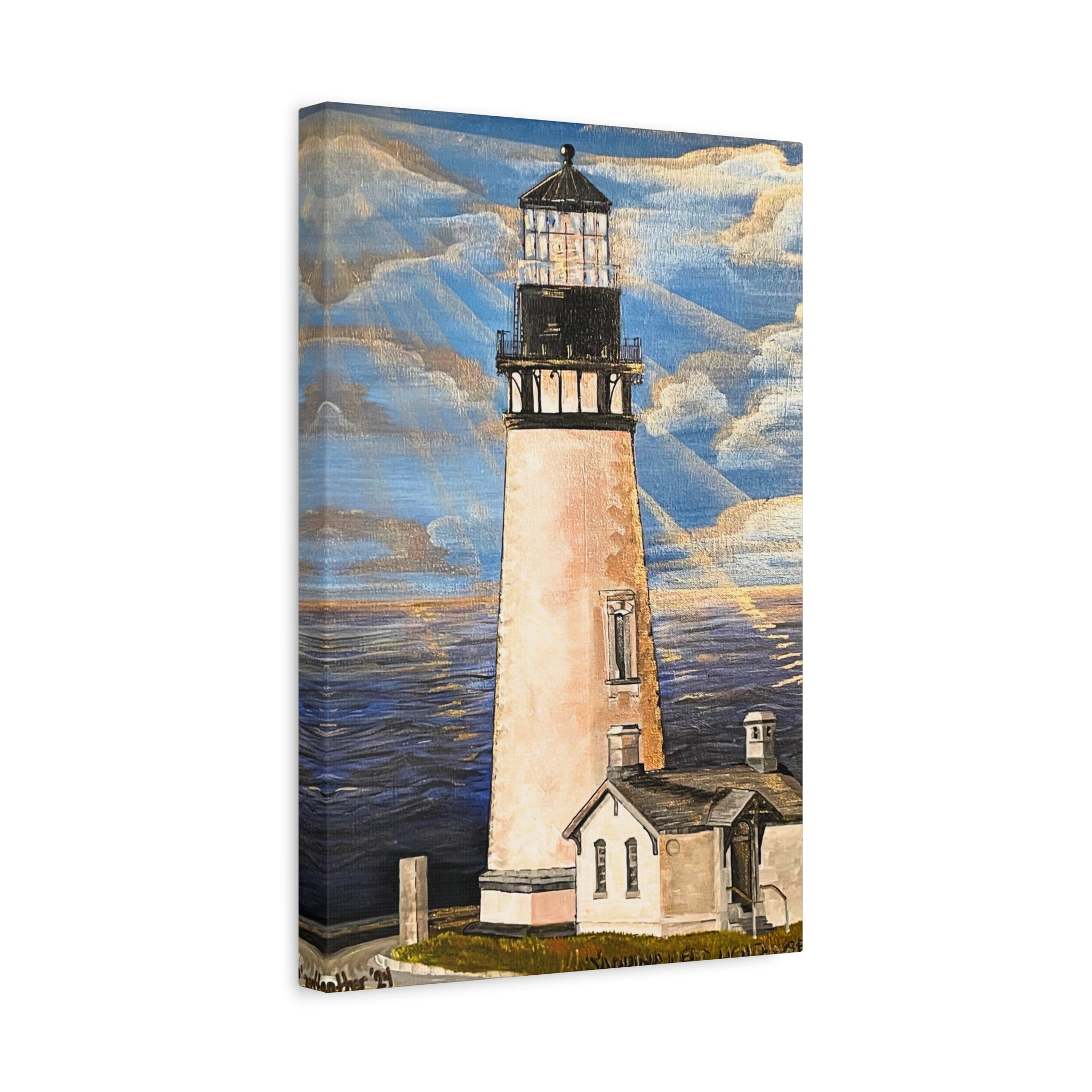 Art: Yaquina Head Lighthouse Canvas Print