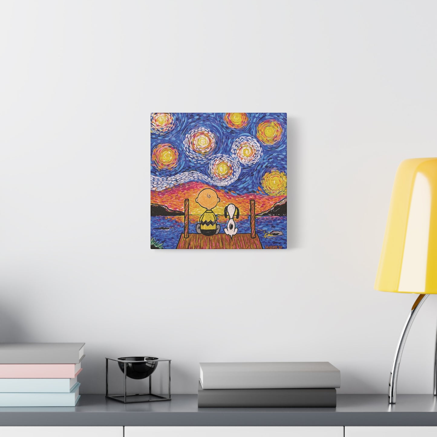 Art: Starry Night at the River Canvas Print