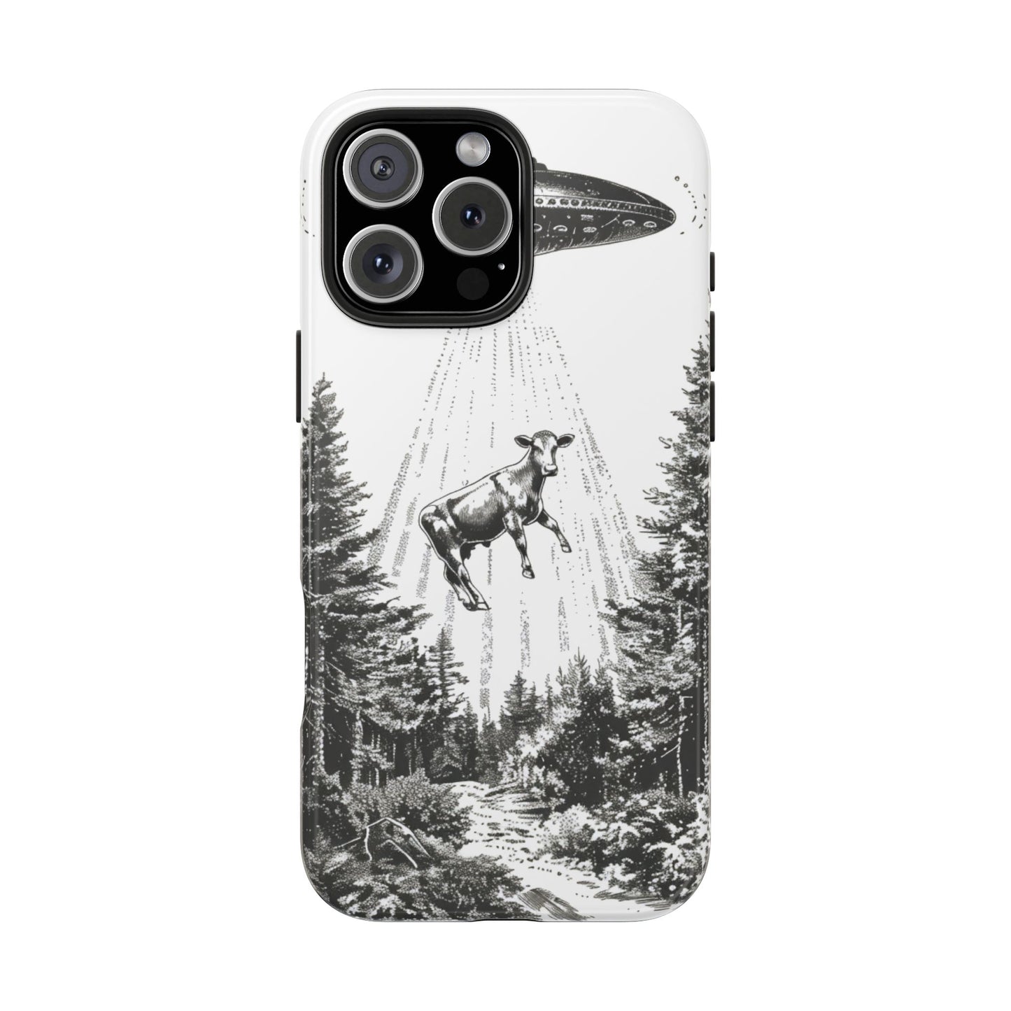 Phone Case: Alien Cow Tough Phone Case - Alien Inspired Design