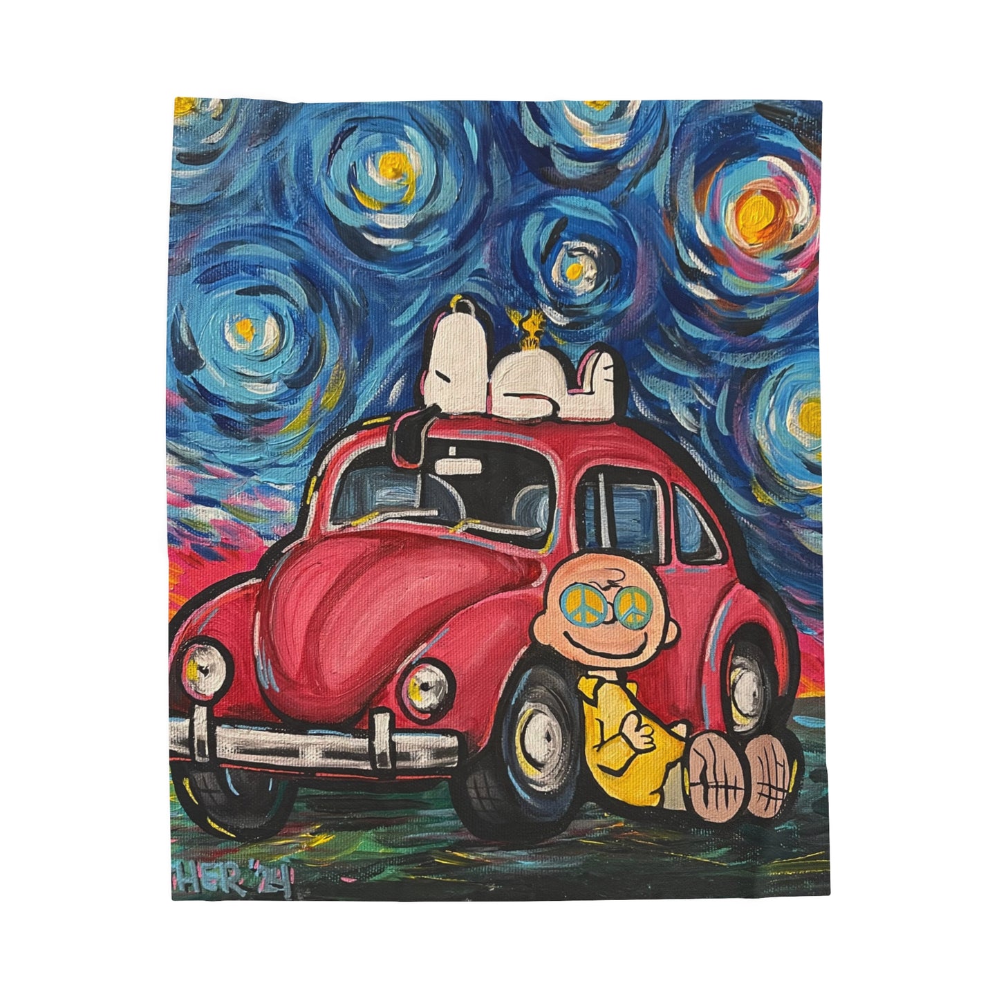 Blanket: Starry Night Peace Velveteen Plush Blanket