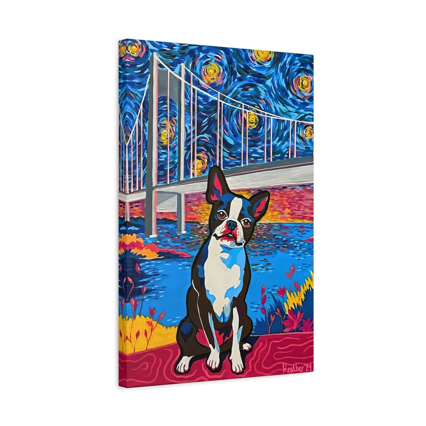 Art: Boston Terrier Canvas Print