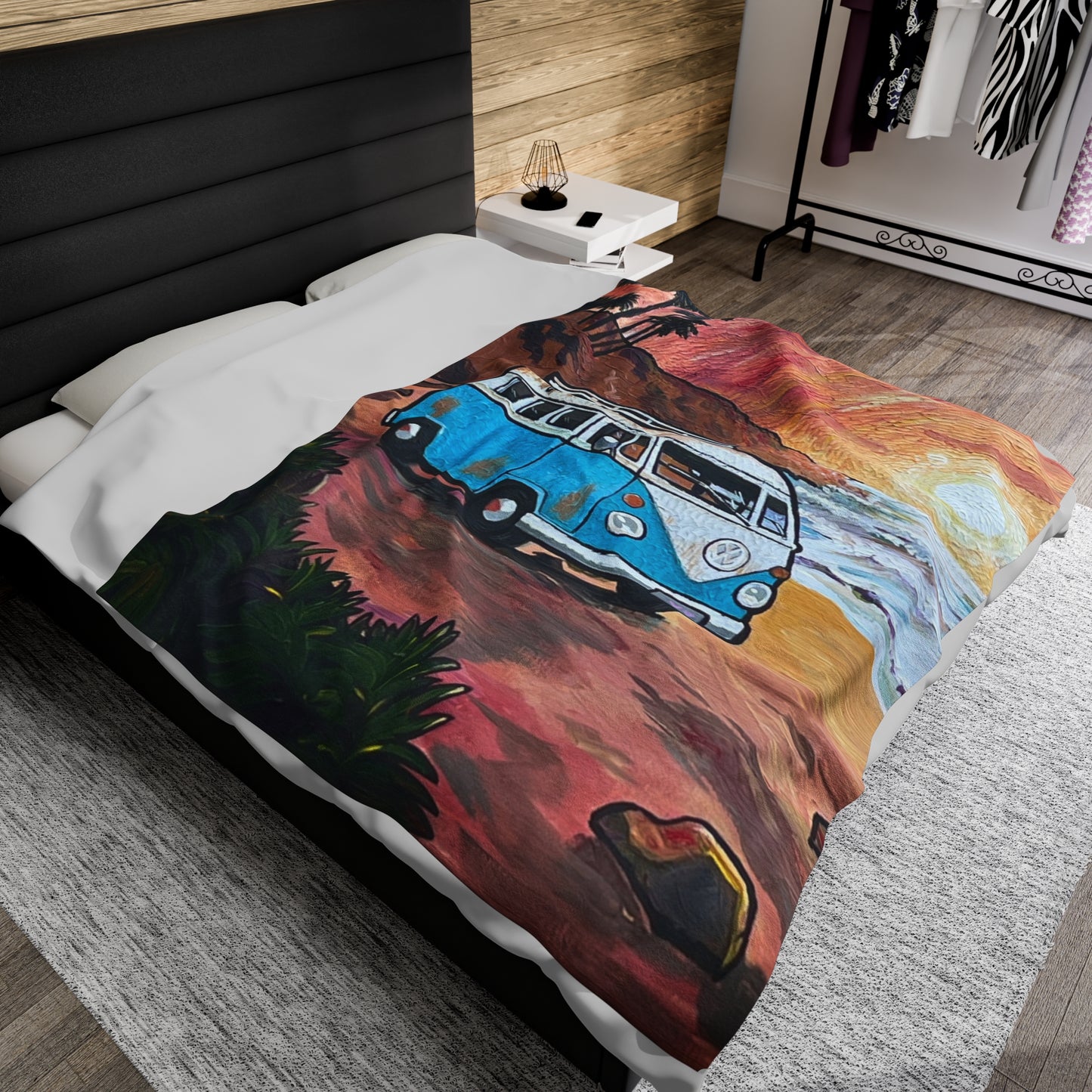 Blanket: California Coast Velveteen Plush Blanket