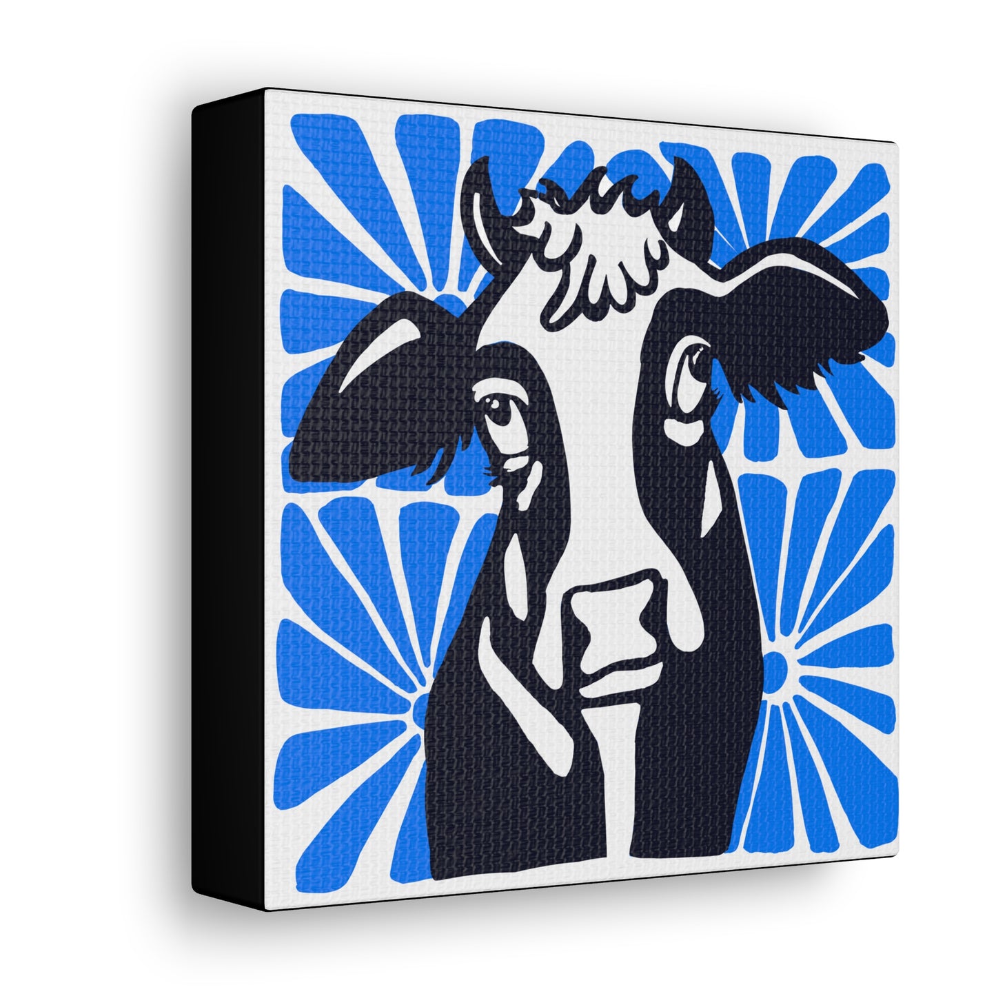 Art: Leonardo MOO-tisse Canvas Gallery Wrap - Floral Decor for Art and Cow Lovers