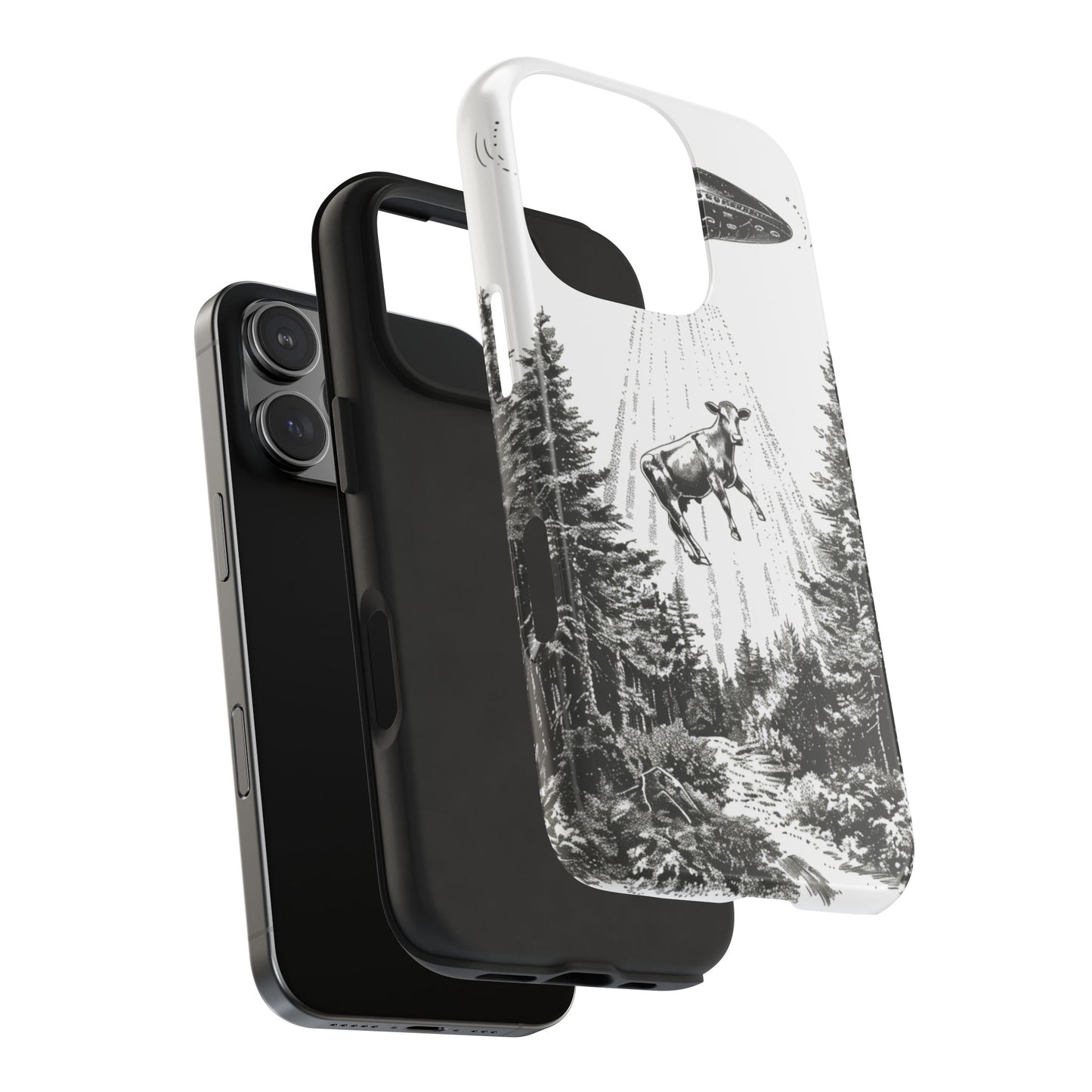 Phone Case: Alien Cow Tough Phone Case - Alien Inspired Design