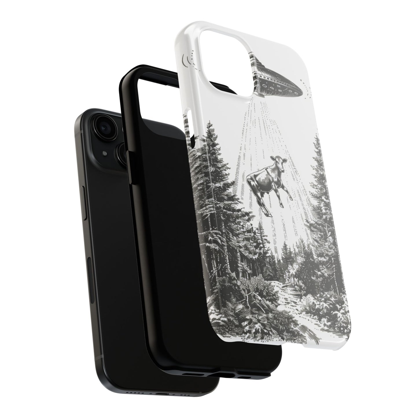 Phone Case: Alien Cow Tough Phone Case - Alien Inspired Design