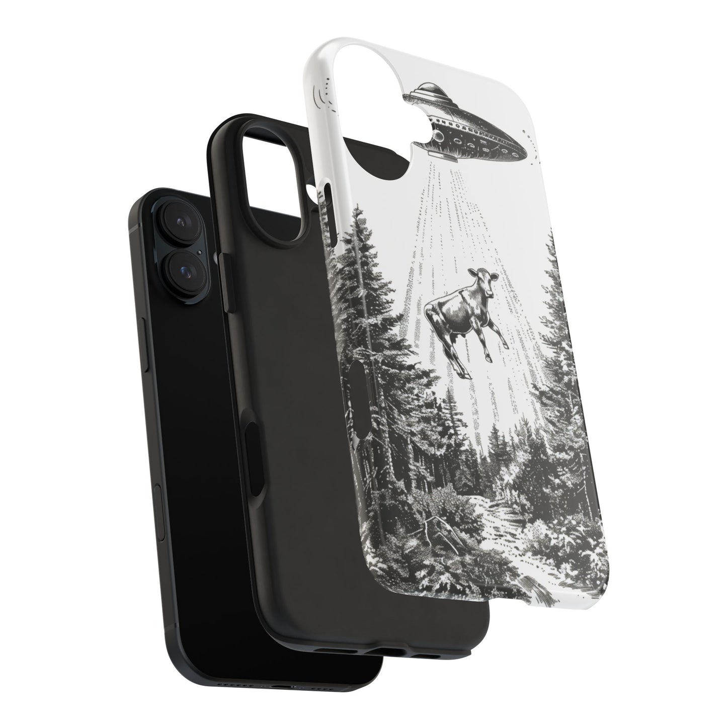 Phone Case: Alien Cow Tough Phone Case - Alien Inspired Design