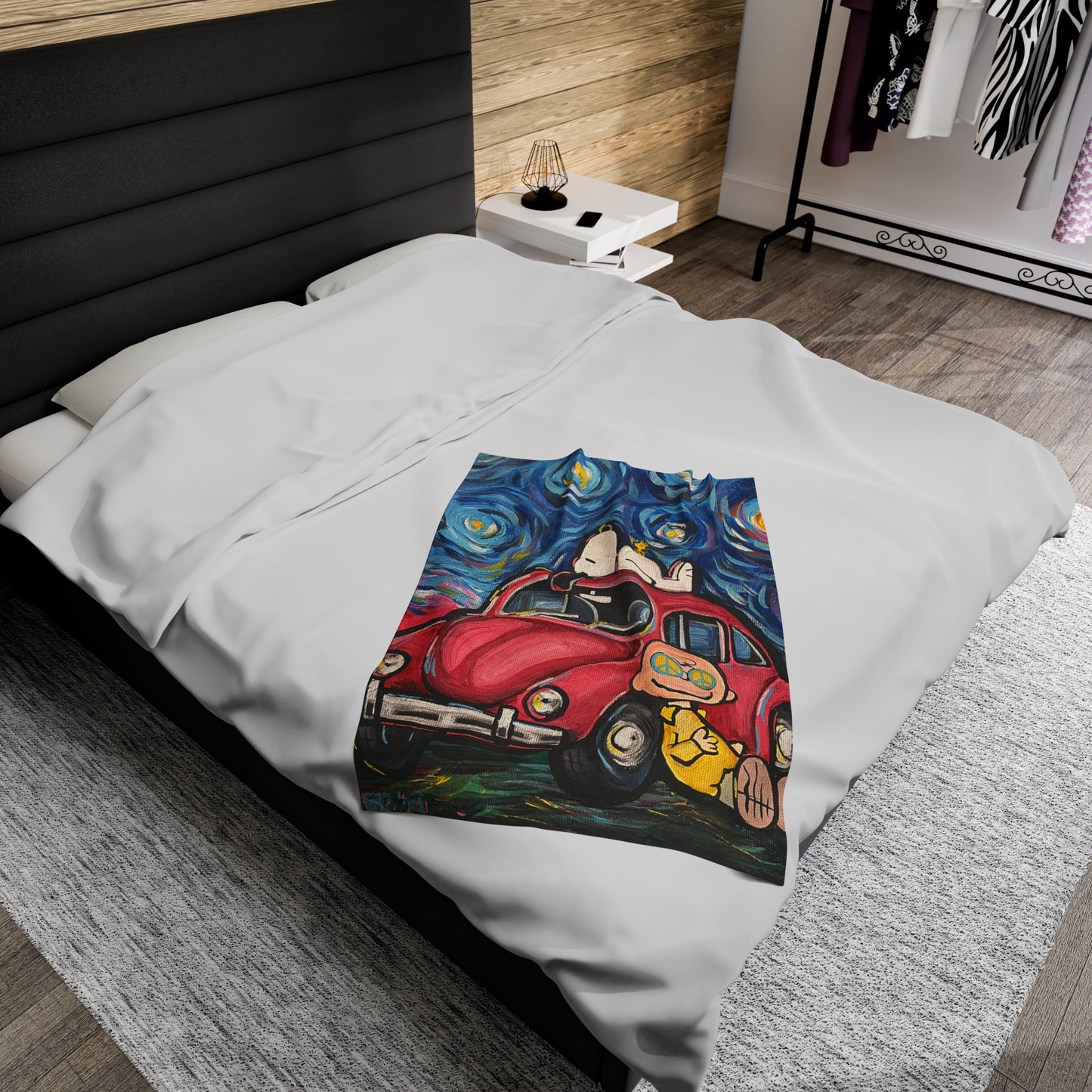 Blanket: Starry Night Peace Velveteen Plush Blanket