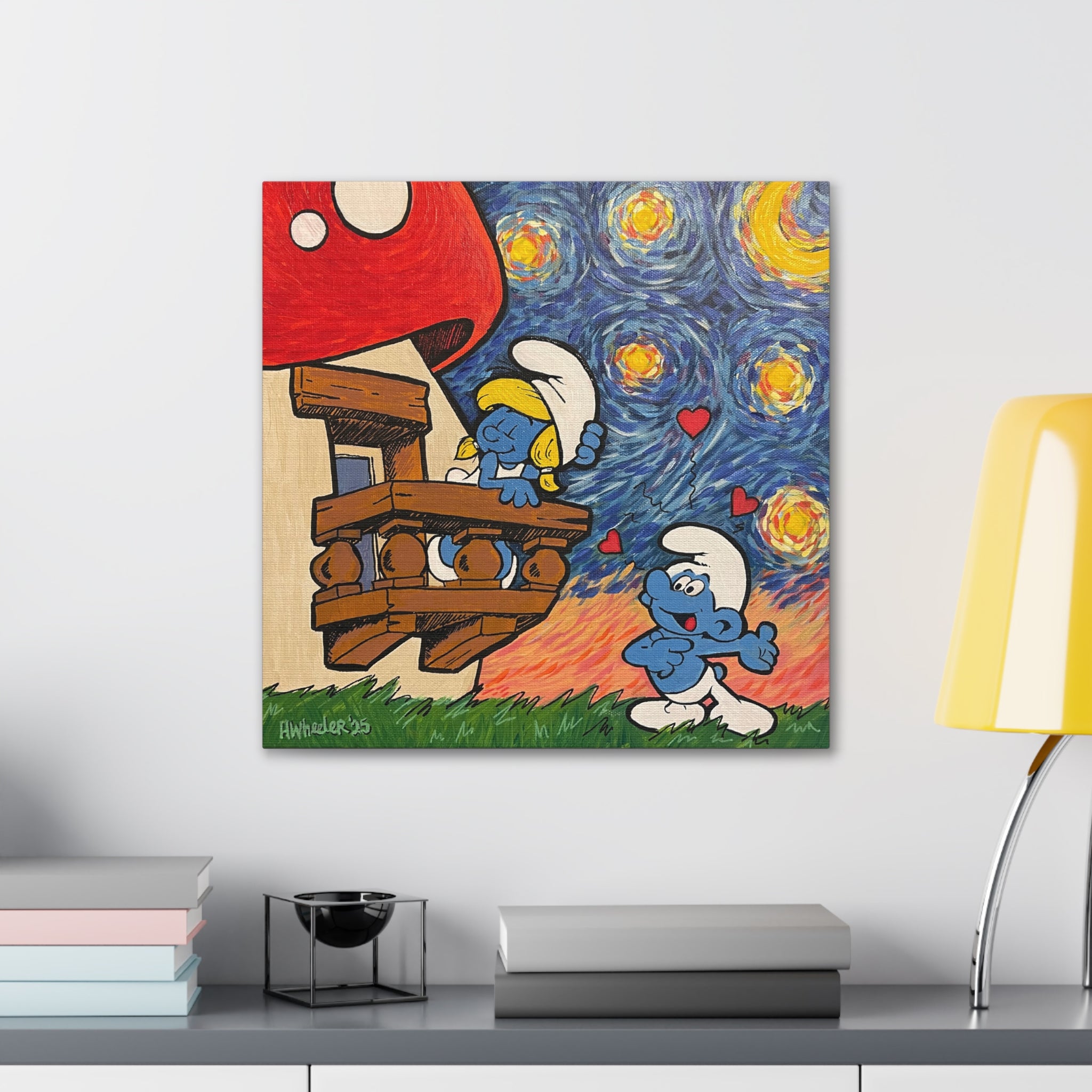 Art: Love and a Starry Night Canvas Print