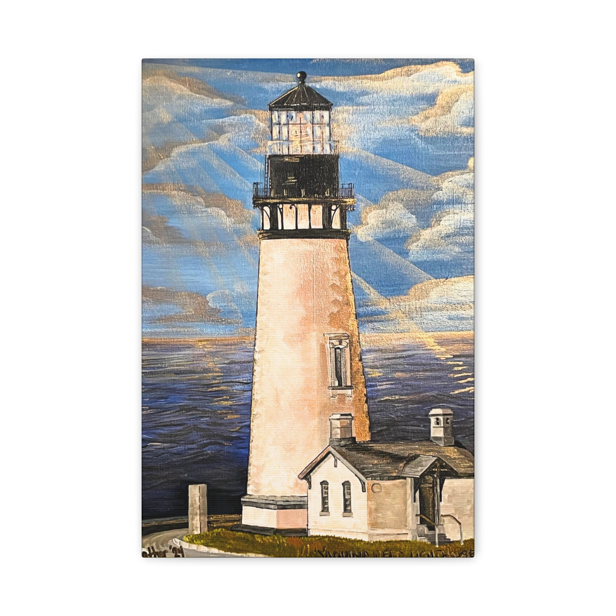 Art: Yaquina Head Lighthouse Canvas Print