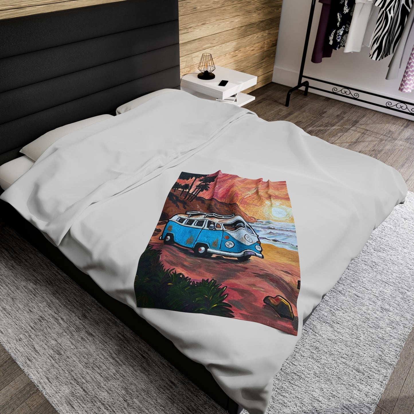 Blanket: California Coast Velveteen Plush Blanket