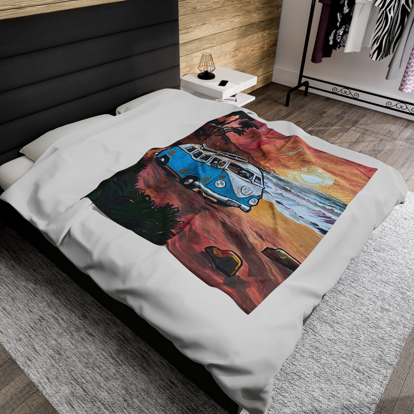 Blanket: California Coast Velveteen Plush Blanket