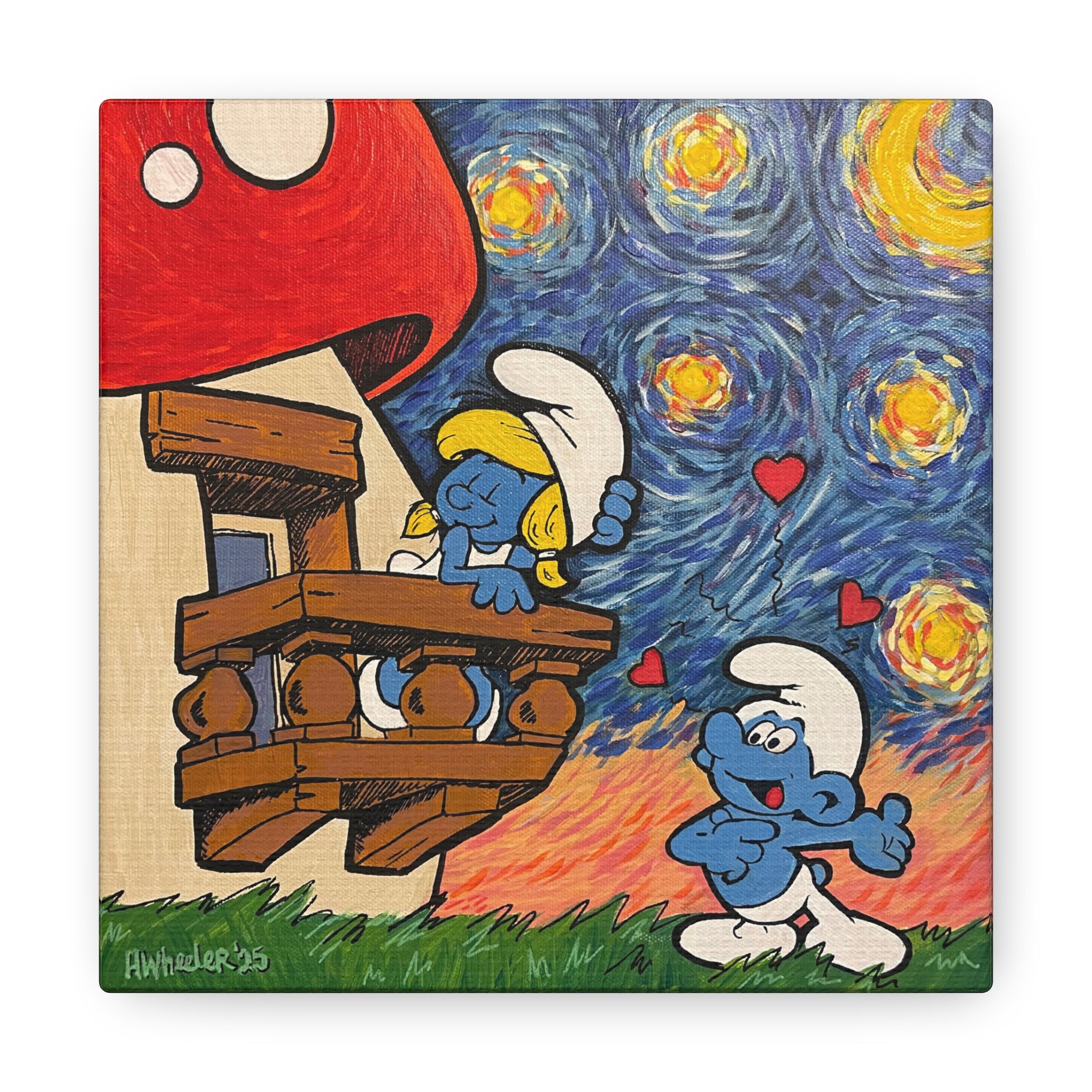 Art: Love and a Starry Night Canvas Print