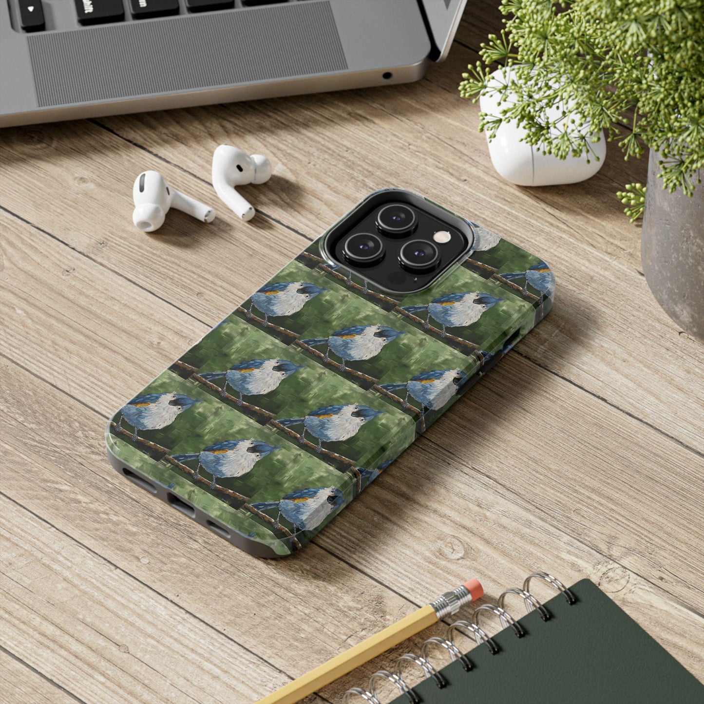 Phone Case: Titmouse Bird Tough Phone Case - BirdInspired Design