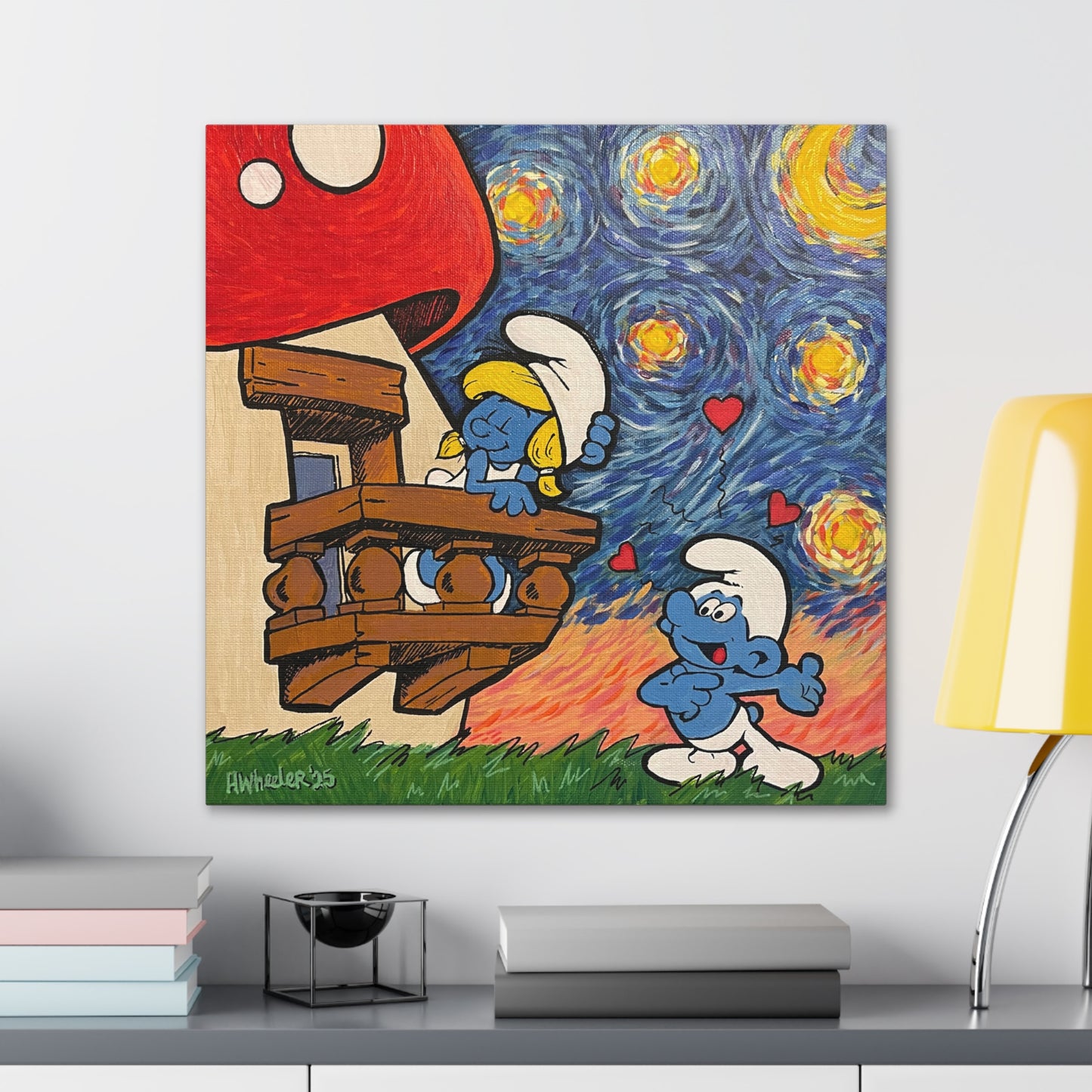 Art: Love and a Starry Night Canvas Print