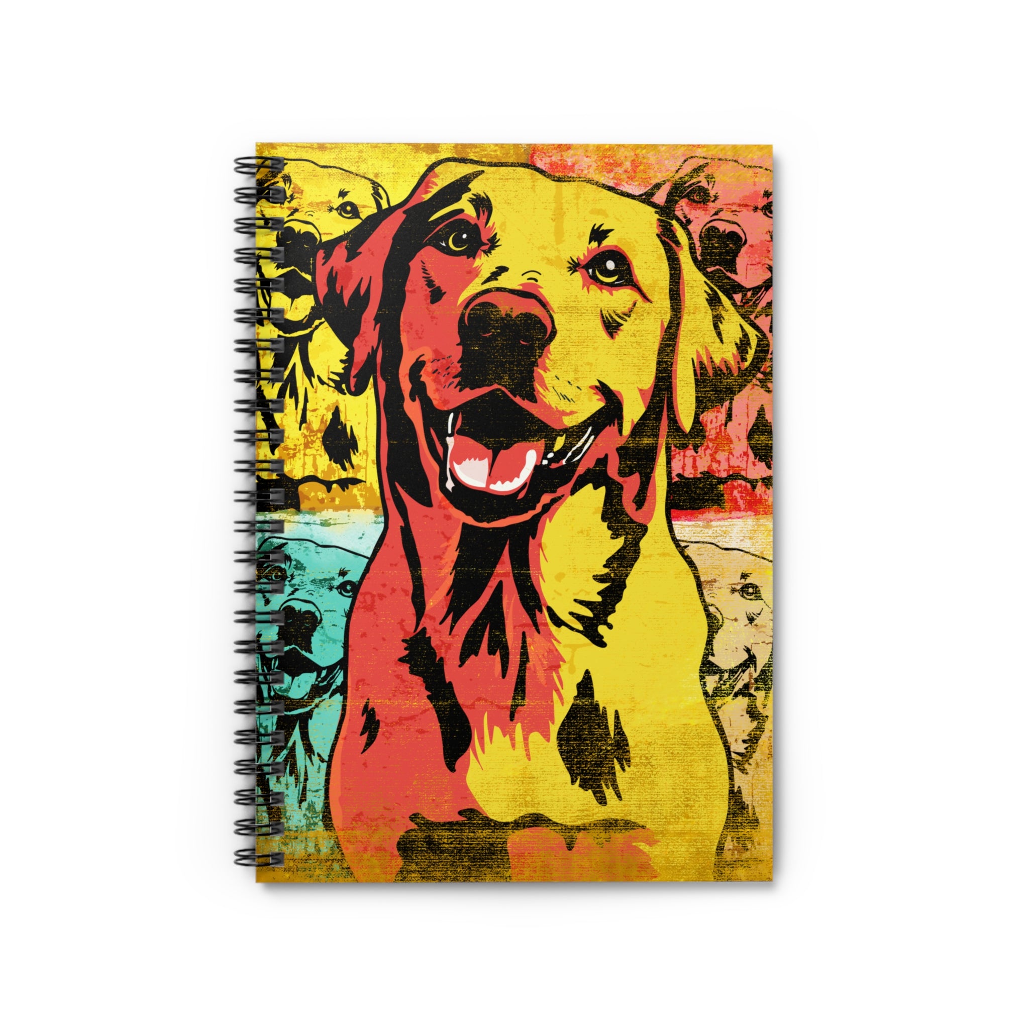 Journal: Yellow Retriever Journal Spiral Notebook - Ruled Line