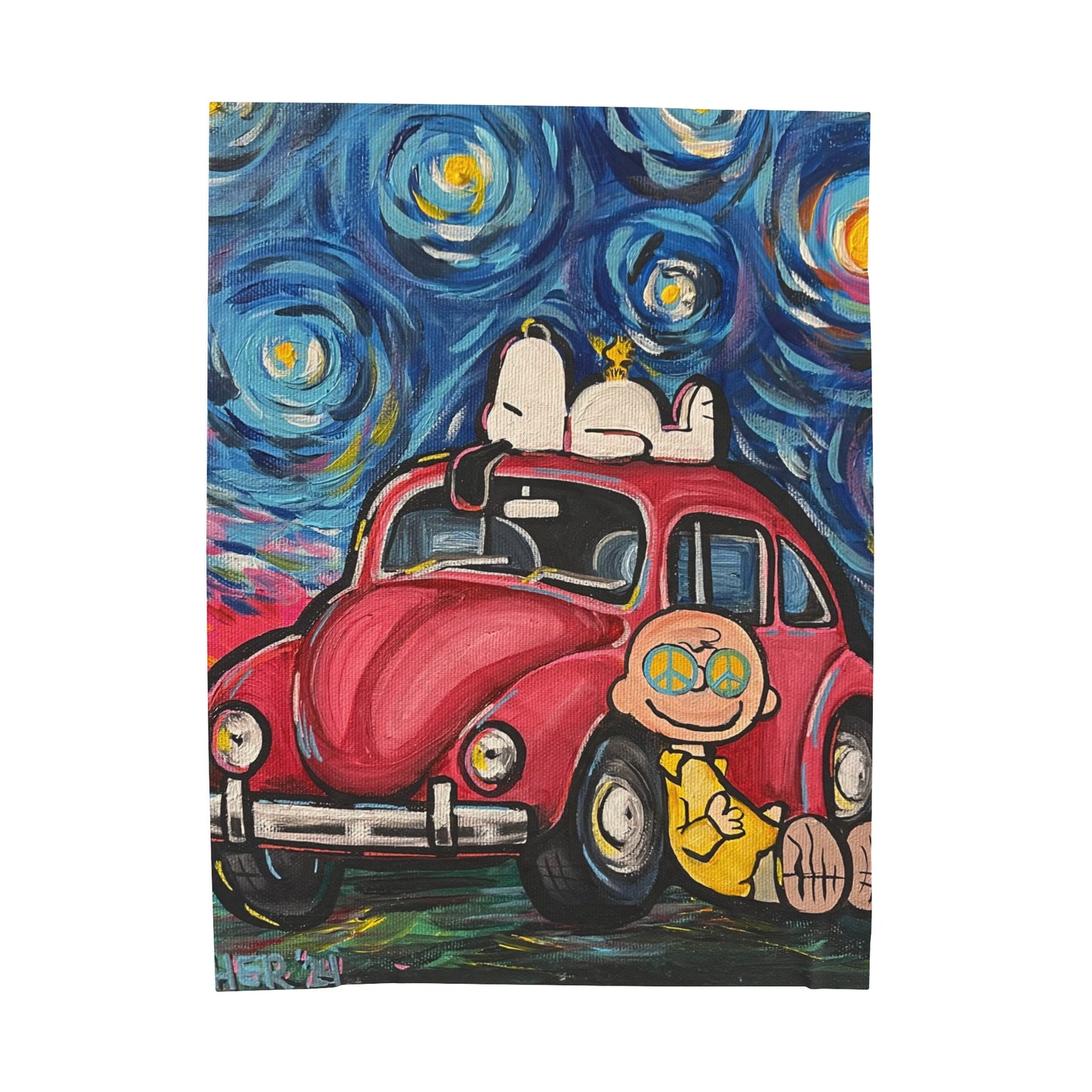 Blanket: Starry Night Peace Velveteen Plush Blanket