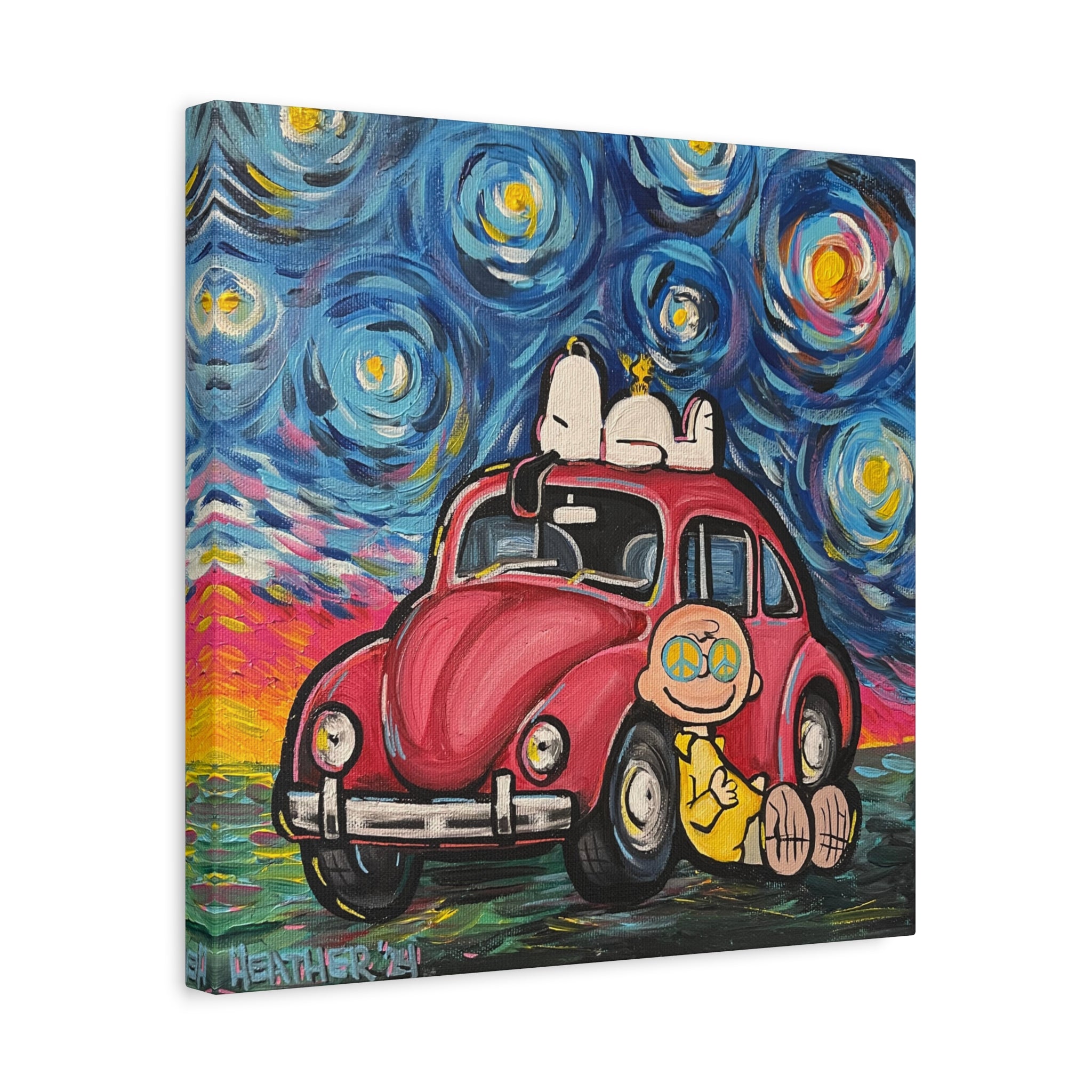 Art: Starry Night Bug Canvas Print