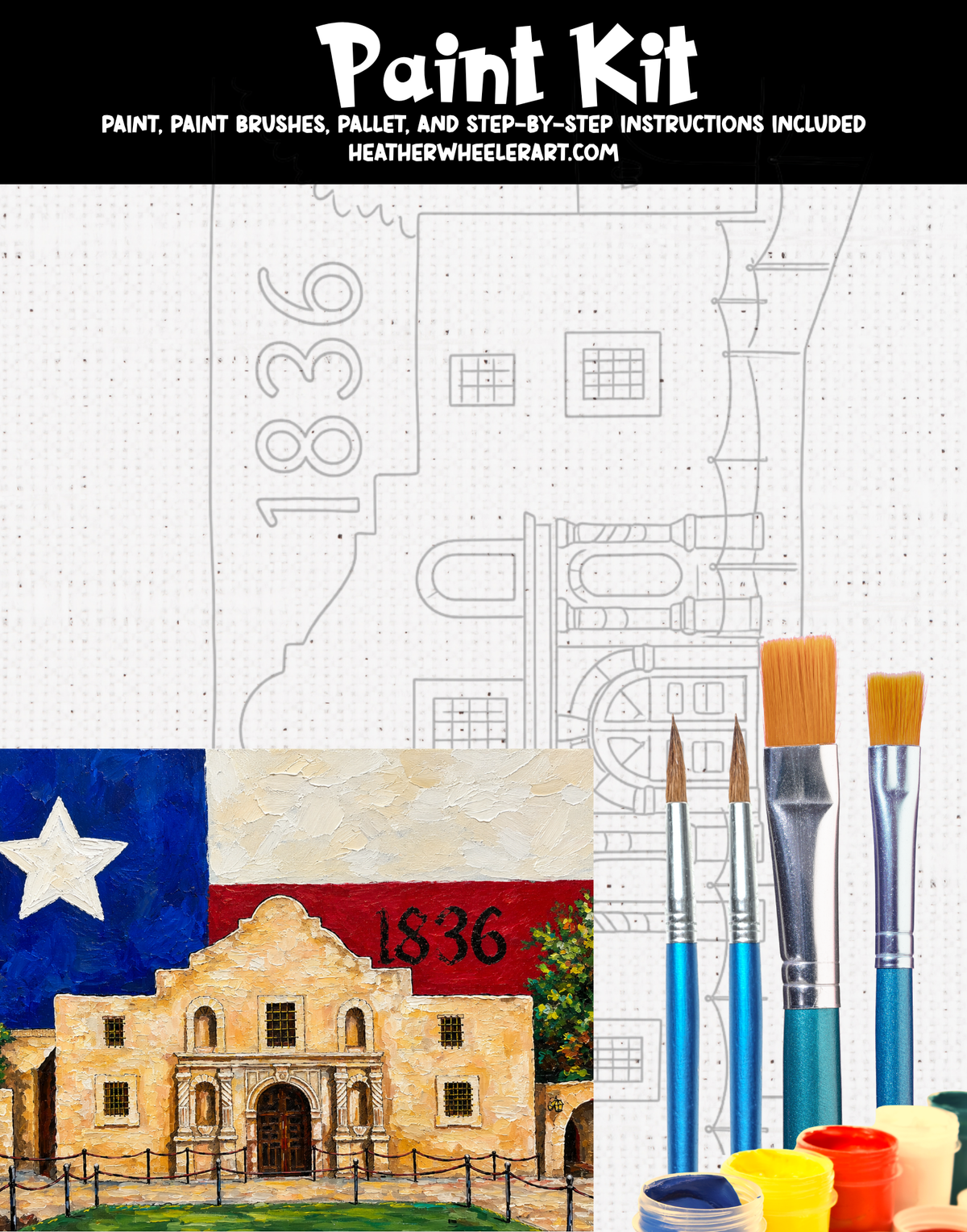 DIY Canvas Painting Kit ALAMO - Canvas Original