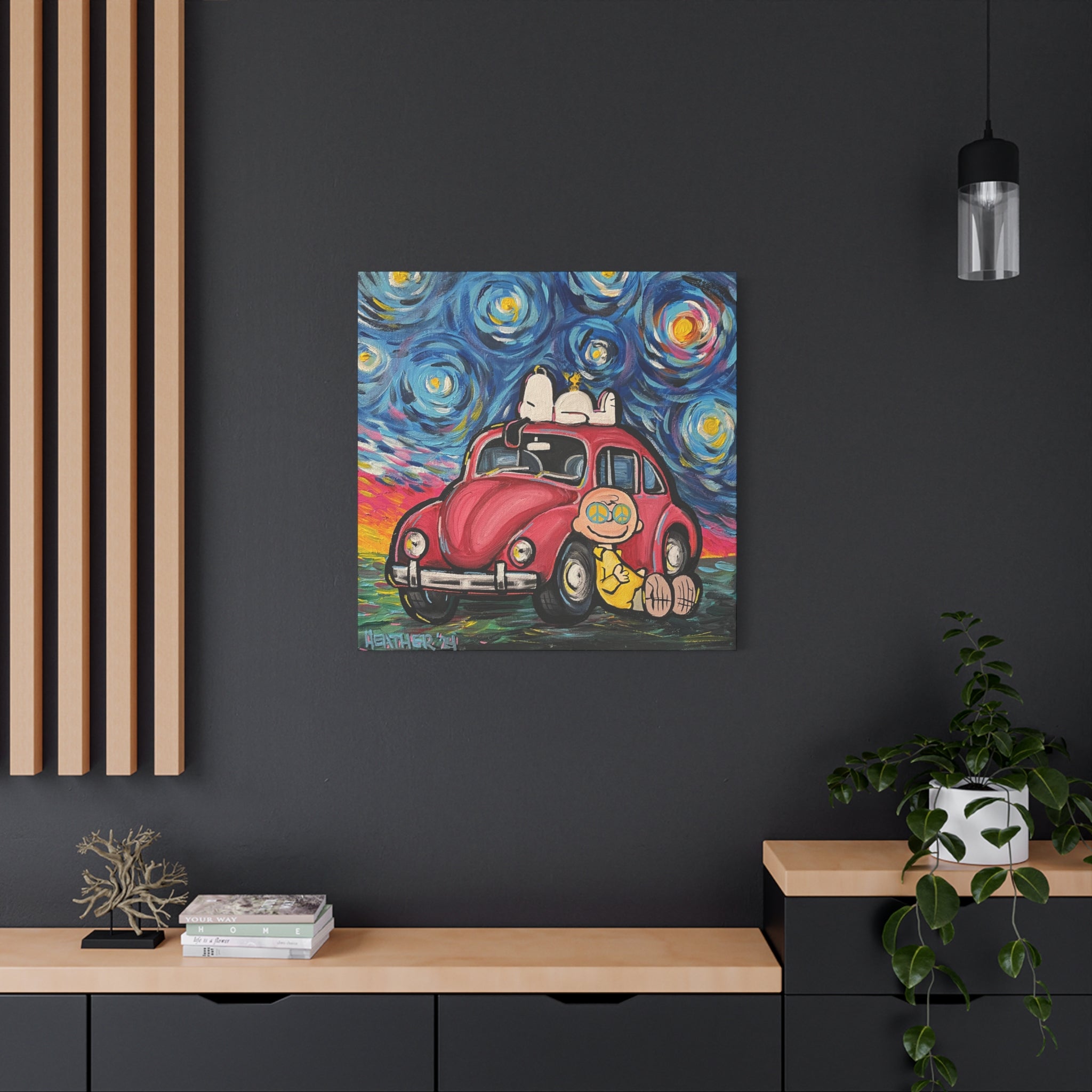 Art: Starry Night Bug Canvas Print