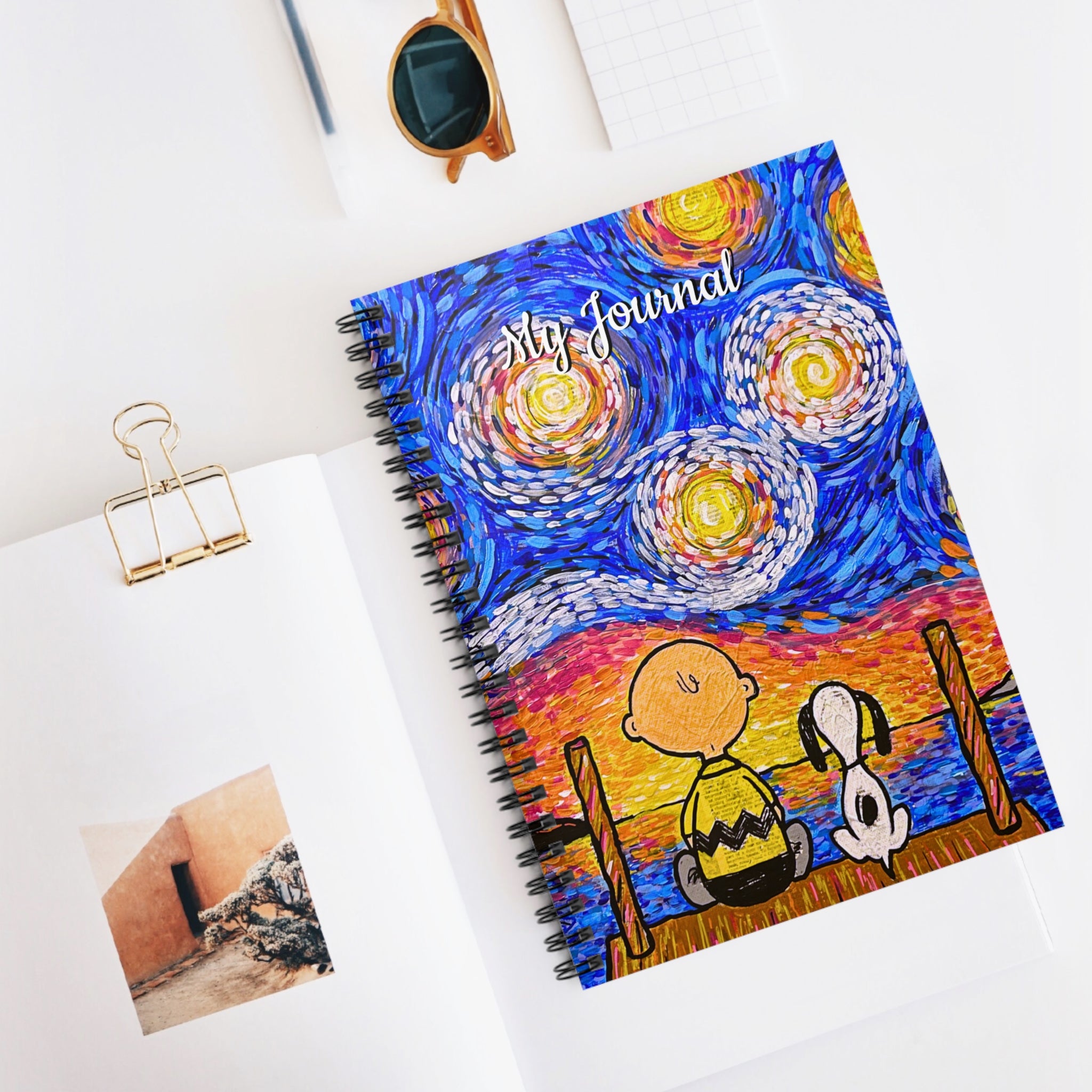 Journal: Starry Night Rule-Lined Spiral Notebook