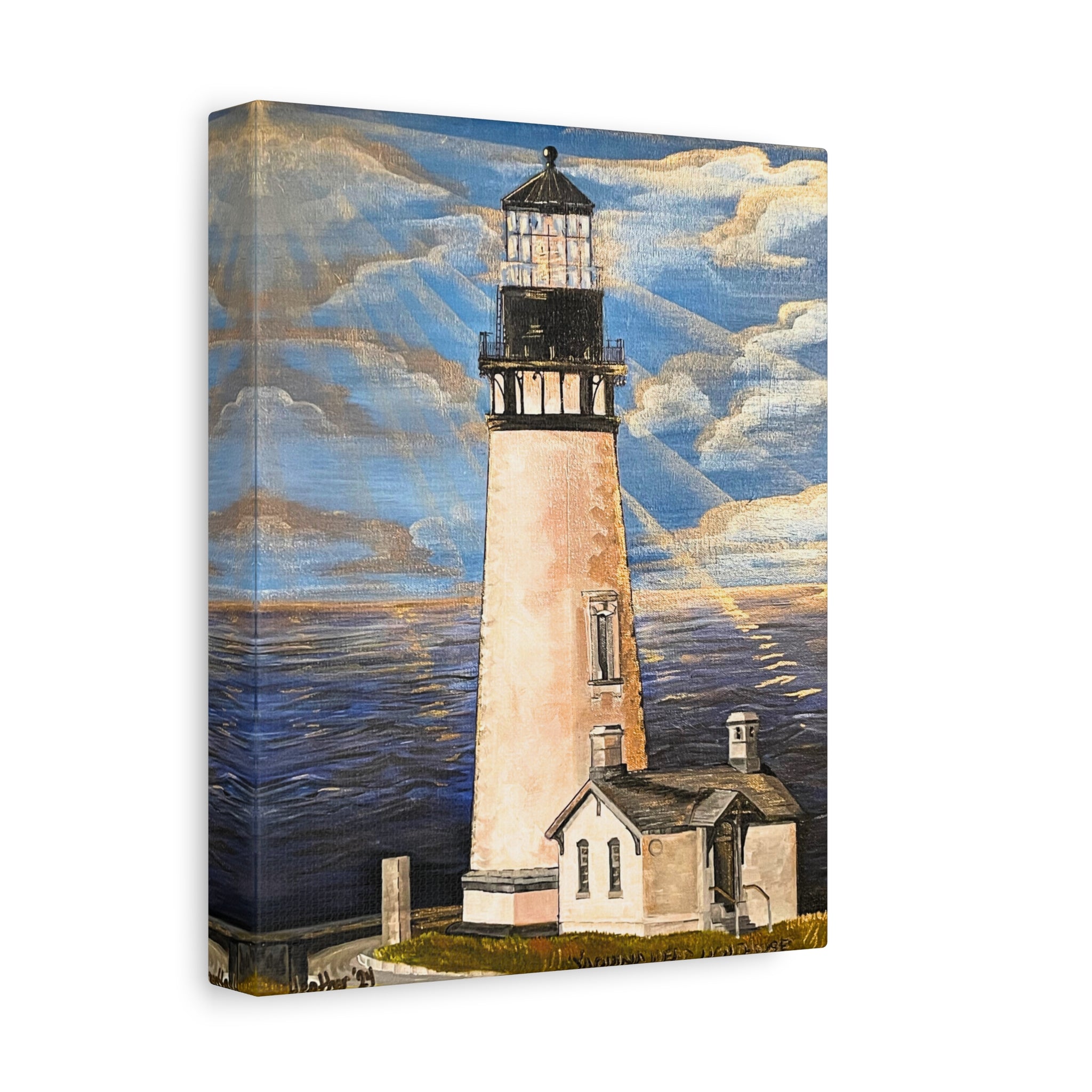 Art: Yaquina Head Lighthouse Canvas Print