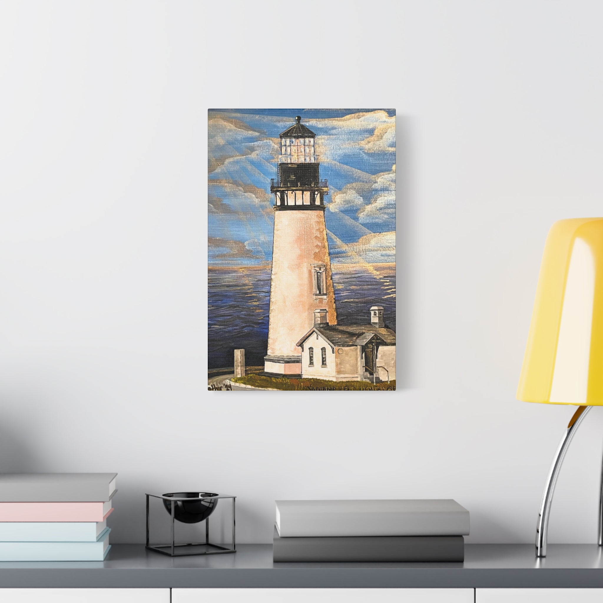 Art: Yaquina Head Lighthouse Canvas Print