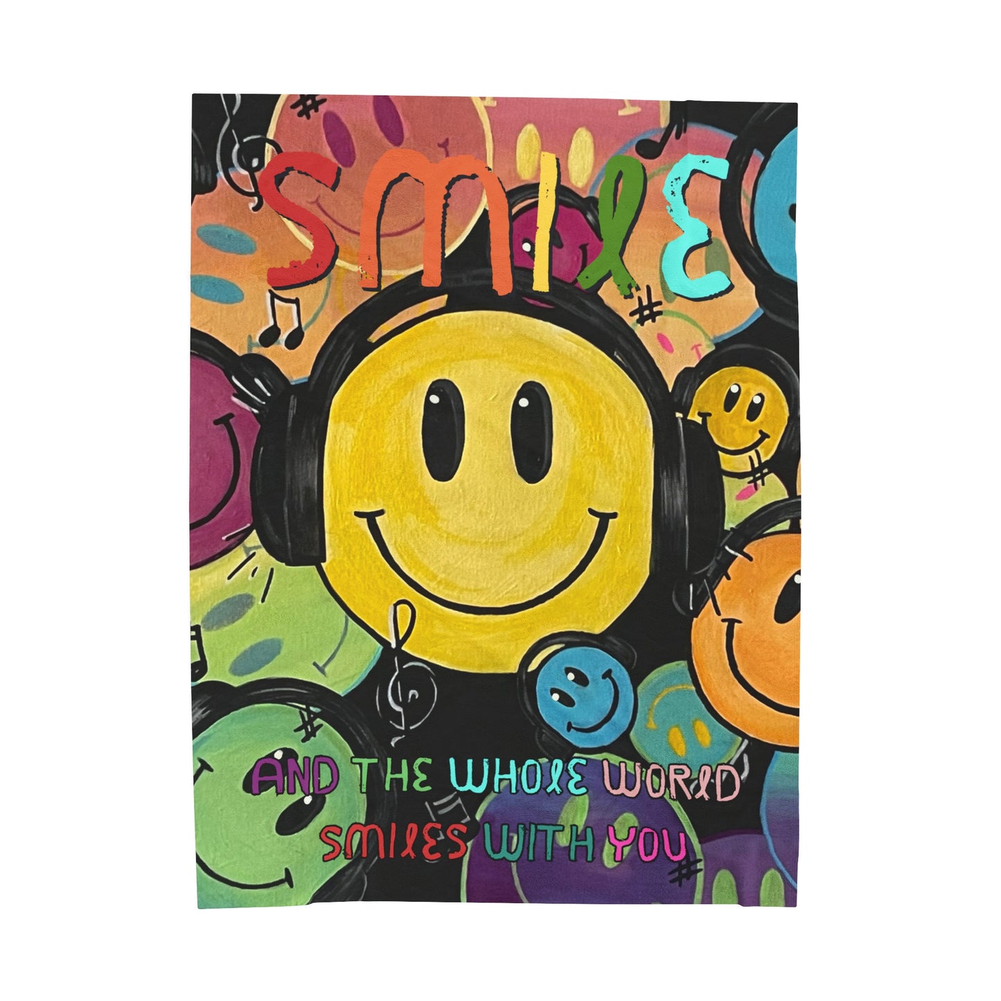 Blanket: Smile Velveteen Plush Blanket